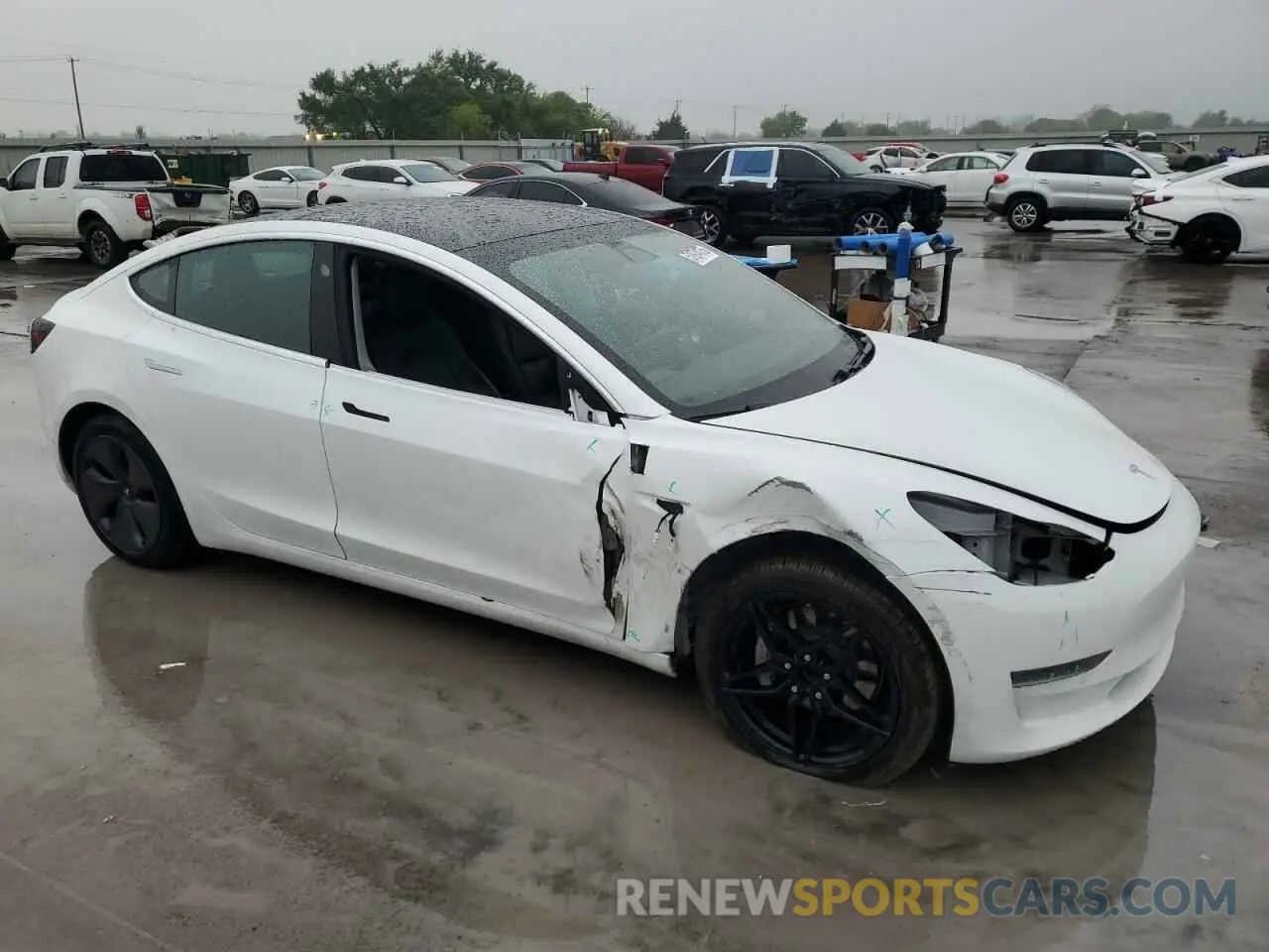 4 fotografías del automóvil dañado 5YJ3E1EA6KF504059 TESLA MODEL 3 2019