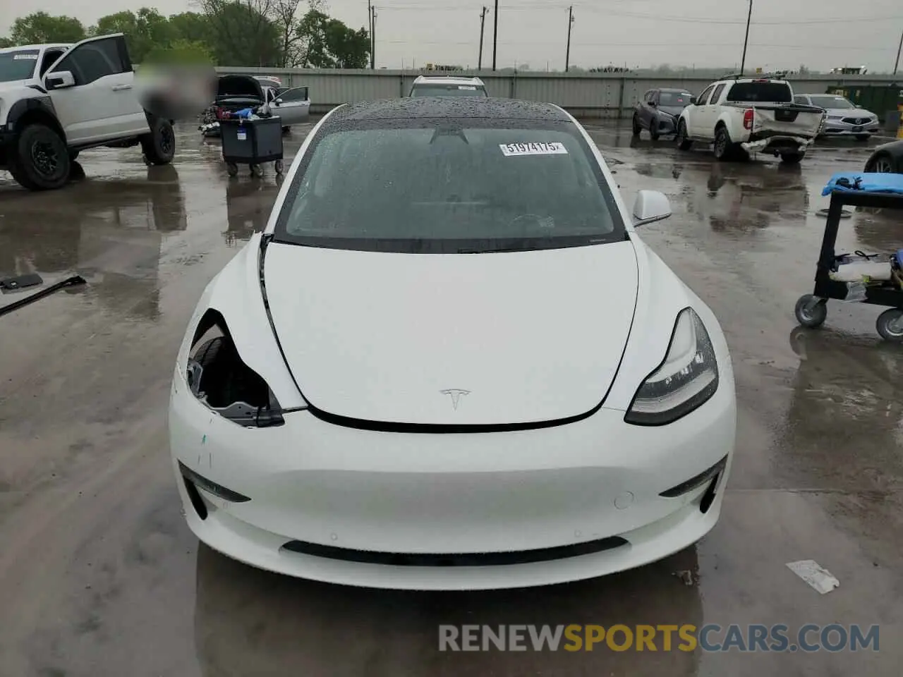 5 fotografías del automóvil dañado 5YJ3E1EA6KF504059 TESLA MODEL 3 2019