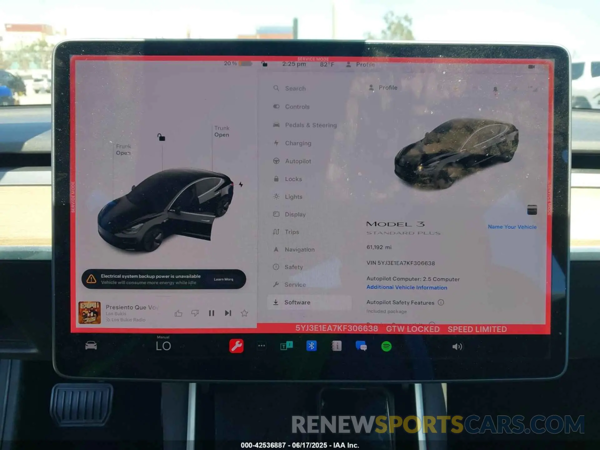 7 fotografías del automóvil dañado 5YJ3E1EA7KF306638 TESLA MODEL 3 2019