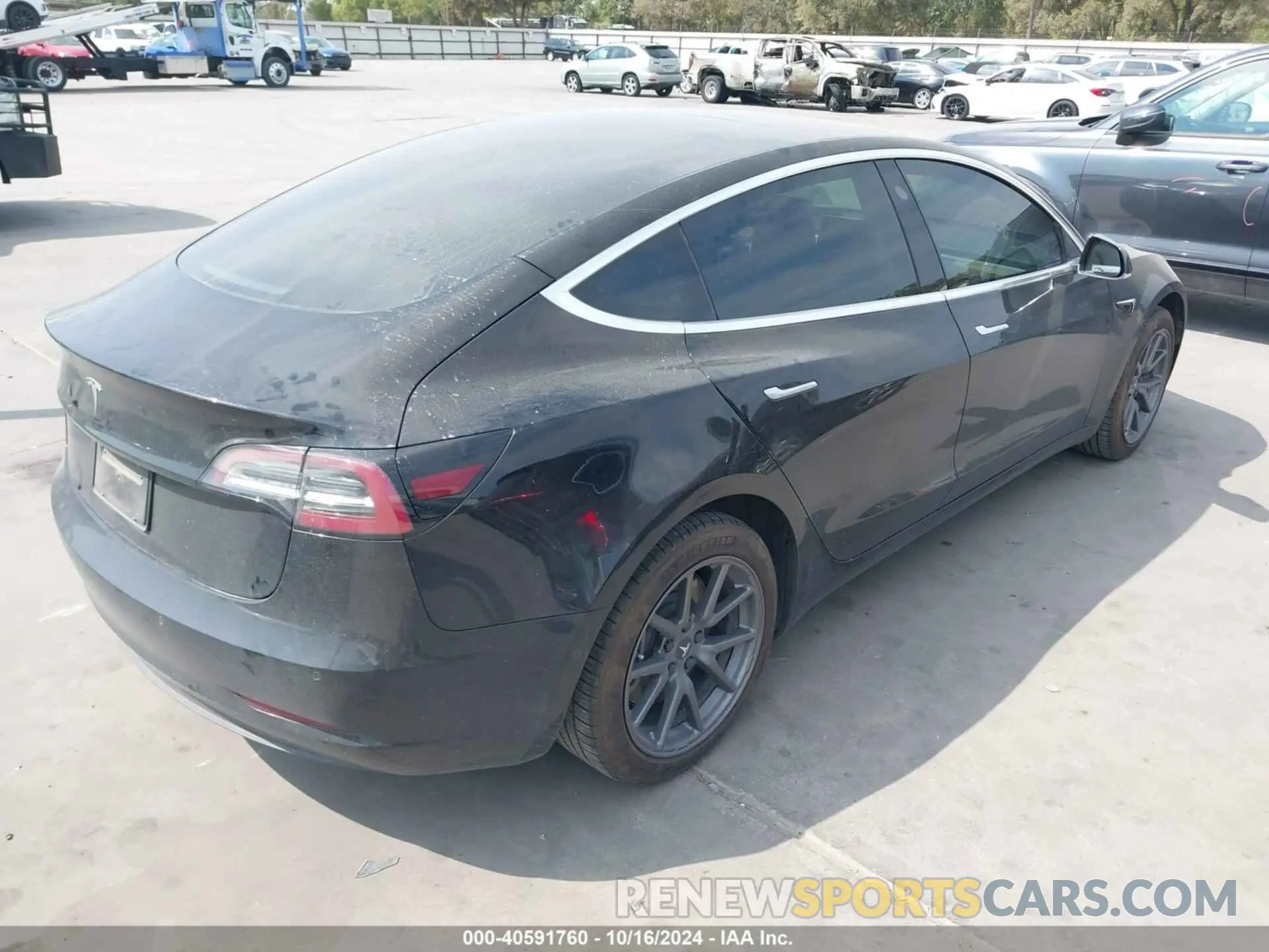 4 fotografías del automóvil dañado 5YJ3E1EA7KF306915 TESLA MODEL 3 2019