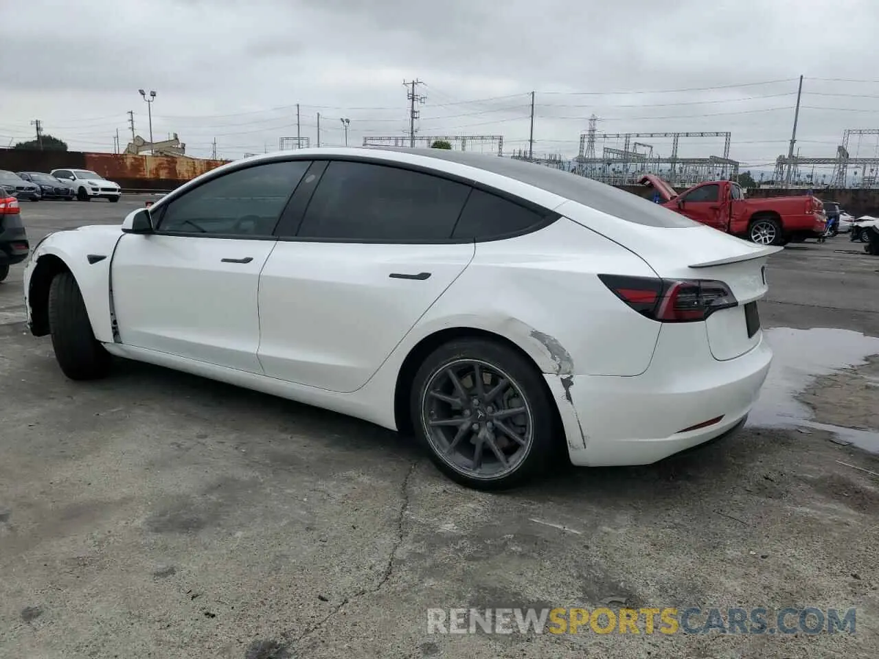 2 fotografías del automóvil dañado 5YJ3E1EA7KF309944 TESLA MODEL 3 2019