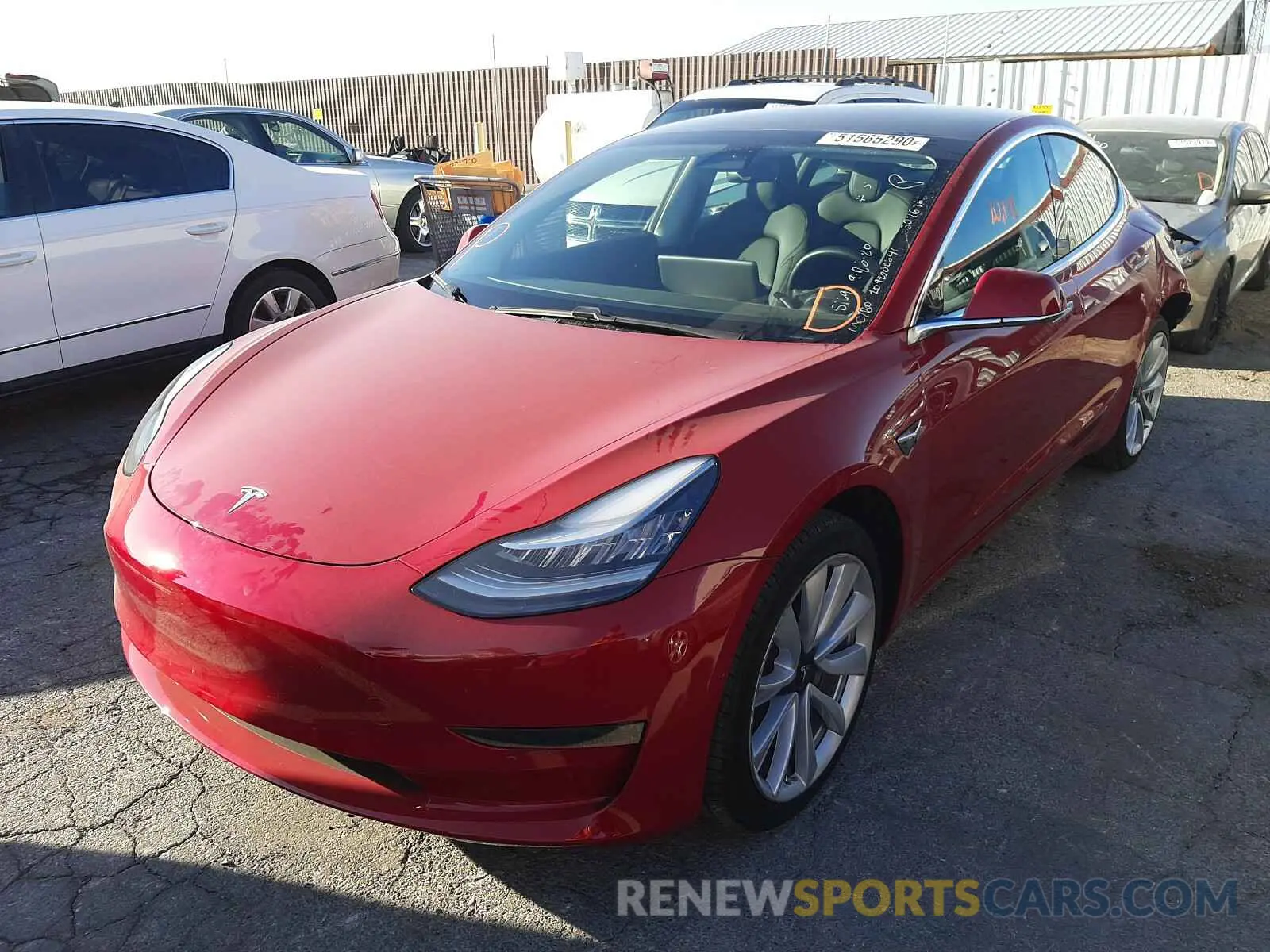 2 fotografías del automóvil dañado 5YJ3E1EA7KF311404 TESLA MODEL 3 2019
