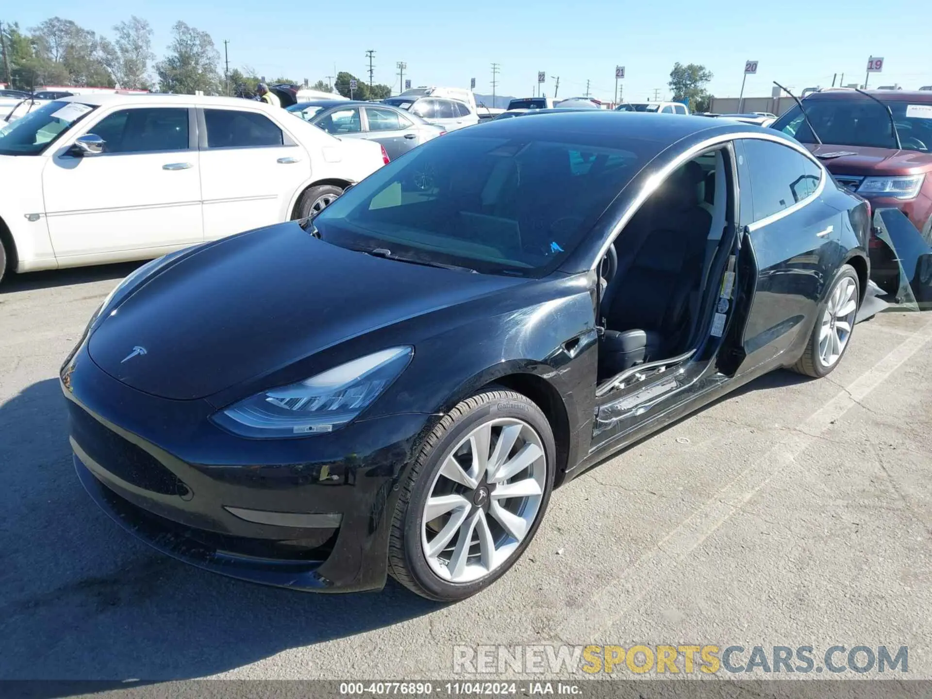 2 fotografías del automóvil dañado 5YJ3E1EA7KF314237 TESLA MODEL 3 2019