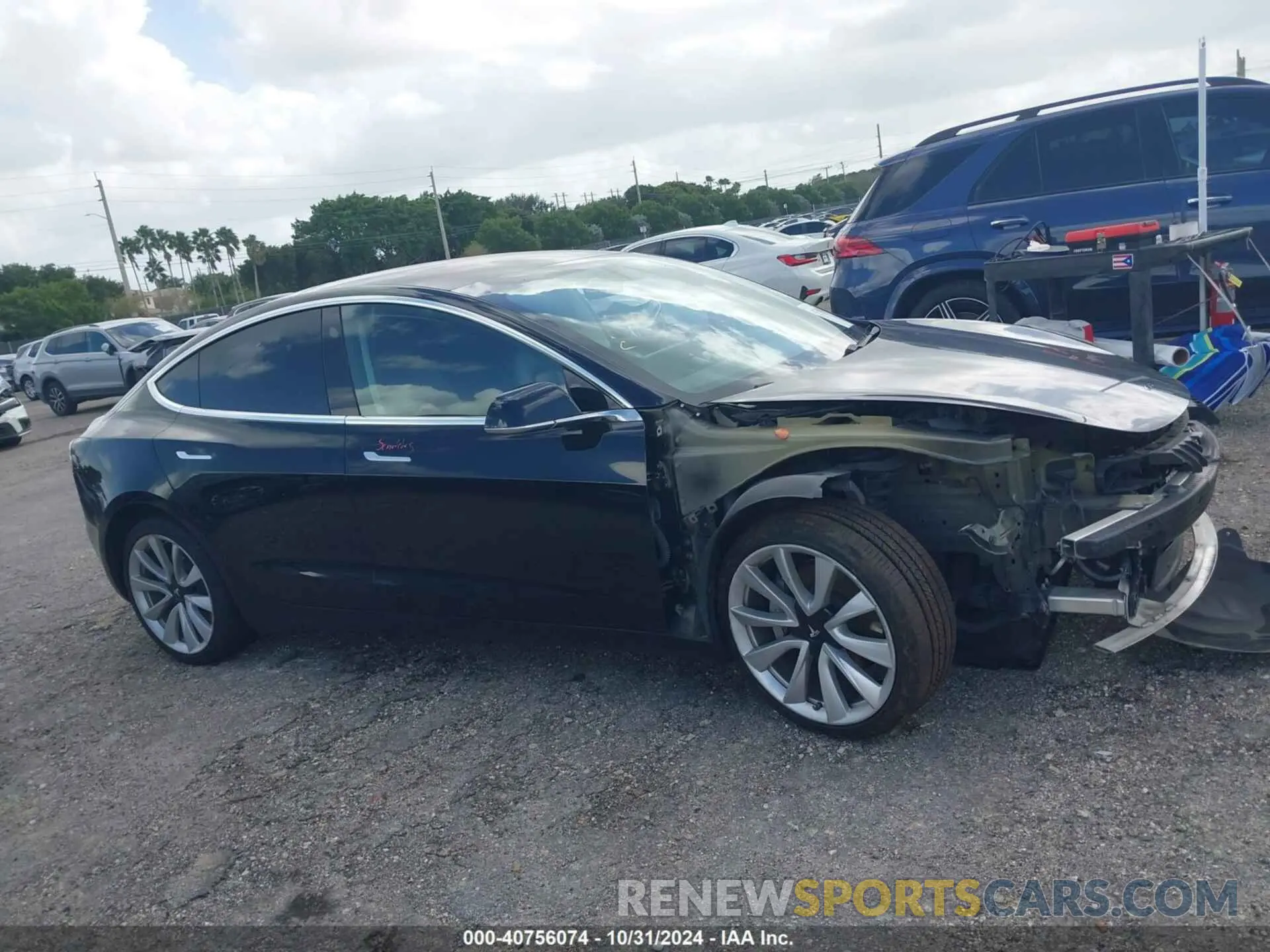13 fotografías del automóvil dañado 5YJ3E1EA7KF324380 TESLA MODEL 3 2019