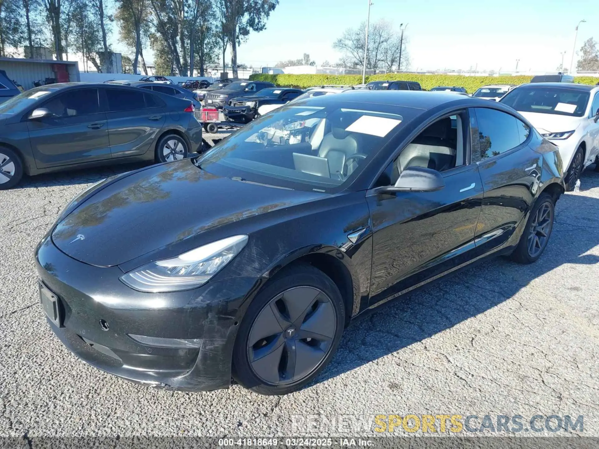 2 fotografías del automóvil dañado 5YJ3E1EA7KF398365 TESLA MODEL 3 2019
