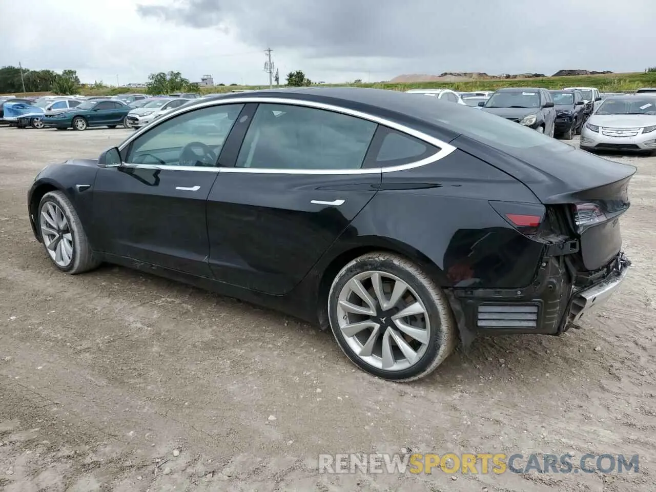2 fotografías del automóvil dañado 5YJ3E1EA7KF412426 TESLA MODEL 3 2019