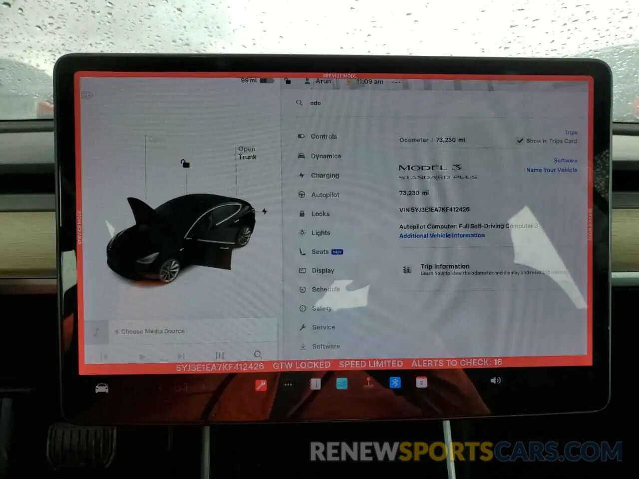 9 fotografías del automóvil dañado 5YJ3E1EA7KF412426 TESLA MODEL 3 2019