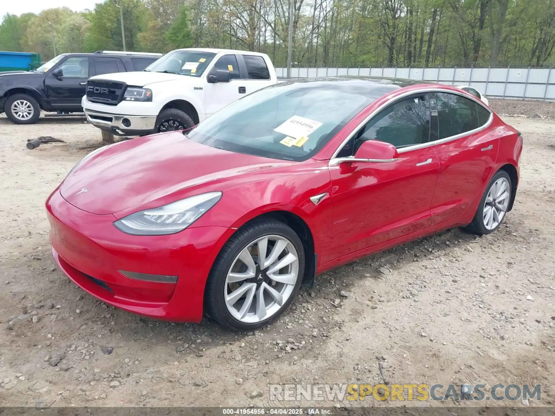2 fotografías del automóvil dañado 5YJ3E1EA7KF445040 TESLA MODEL 3 2019
