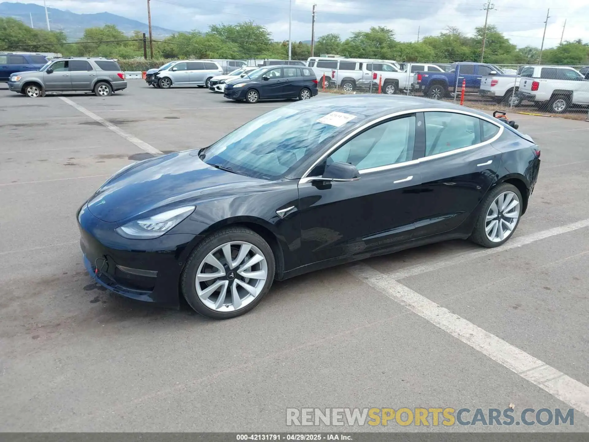 2 fotografías del automóvil dañado 5YJ3E1EA7KF445166 TESLA MODEL 3 2019