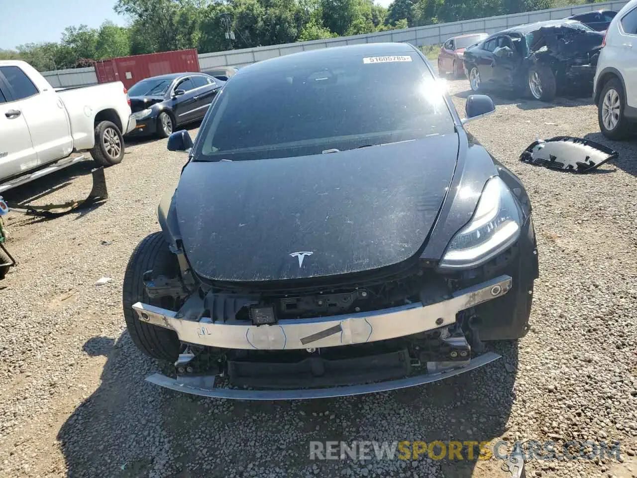 5 fotografías del automóvil dañado 5YJ3E1EA7KF484369 TESLA MODEL 3 2019