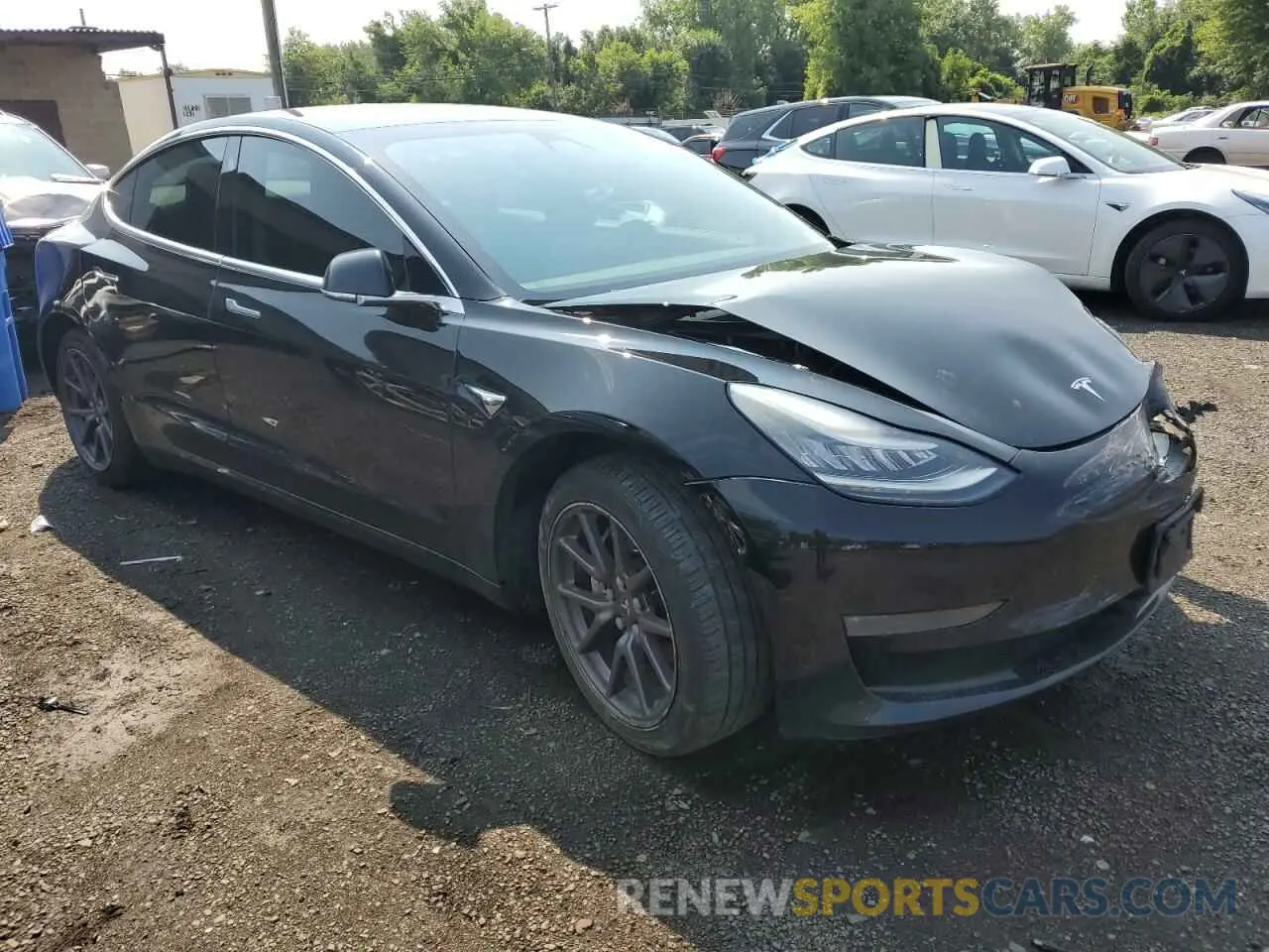 4 fotografías del automóvil dañado 5YJ3E1EA8KF305286 TESLA MODEL 3 2019