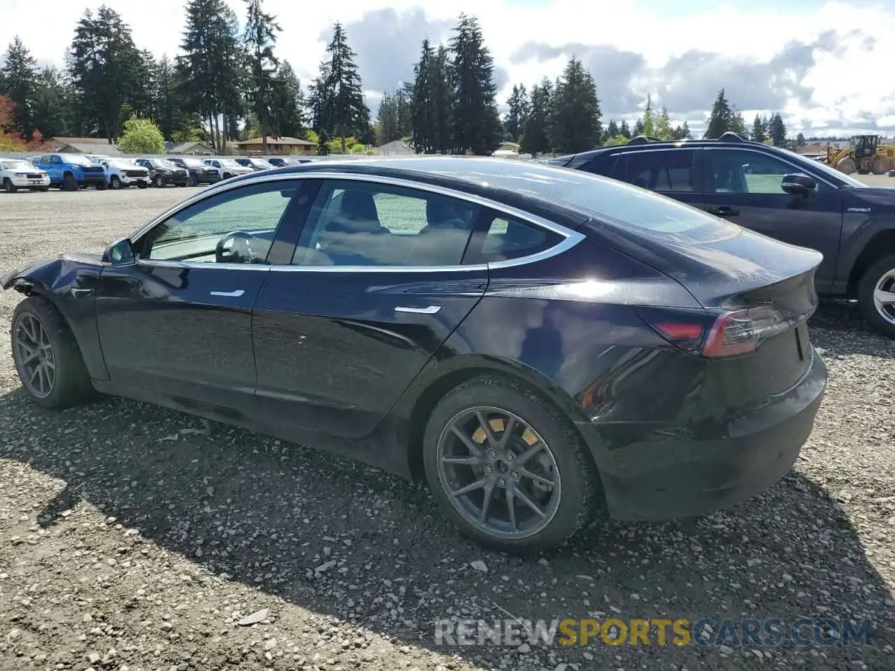 2 fotografías del automóvil dañado 5YJ3E1EA8KF305594 TESLA MODEL 3 2019
