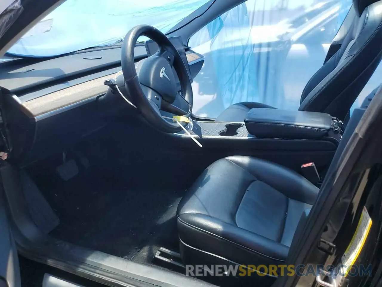 7 fotografías del automóvil dañado 5YJ3E1EA8KF306096 TESLA MODEL 3 2019