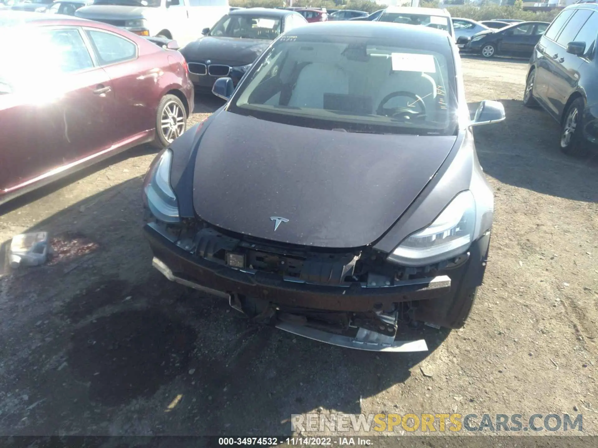 6 fotografías del automóvil dañado 5YJ3E1EA8KF323576 TESLA MODEL 3 2019