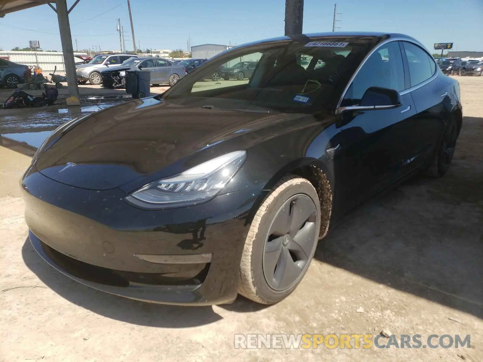 2 fotografías del automóvil dañado 5YJ3E1EA8KF325148 TESLA MODEL 3 2019