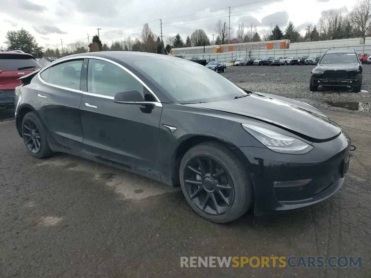 4 fotografías del automóvil dañado 5YJ3E1EA8KF394910 TESLA MODEL 3 2019