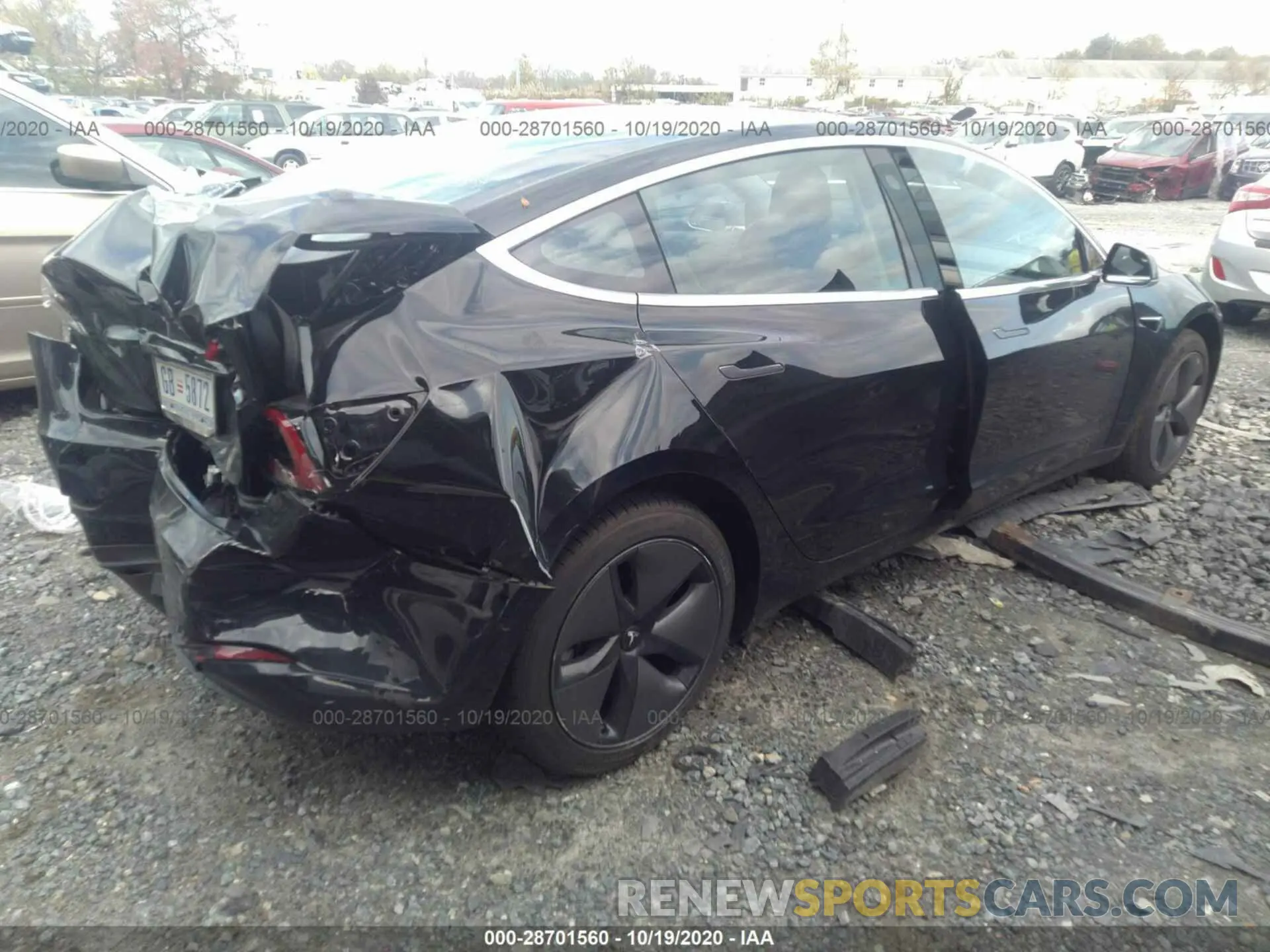 4 fotografías del automóvil dañado 5YJ3E1EA8KF394924 TESLA MODEL 3 2019