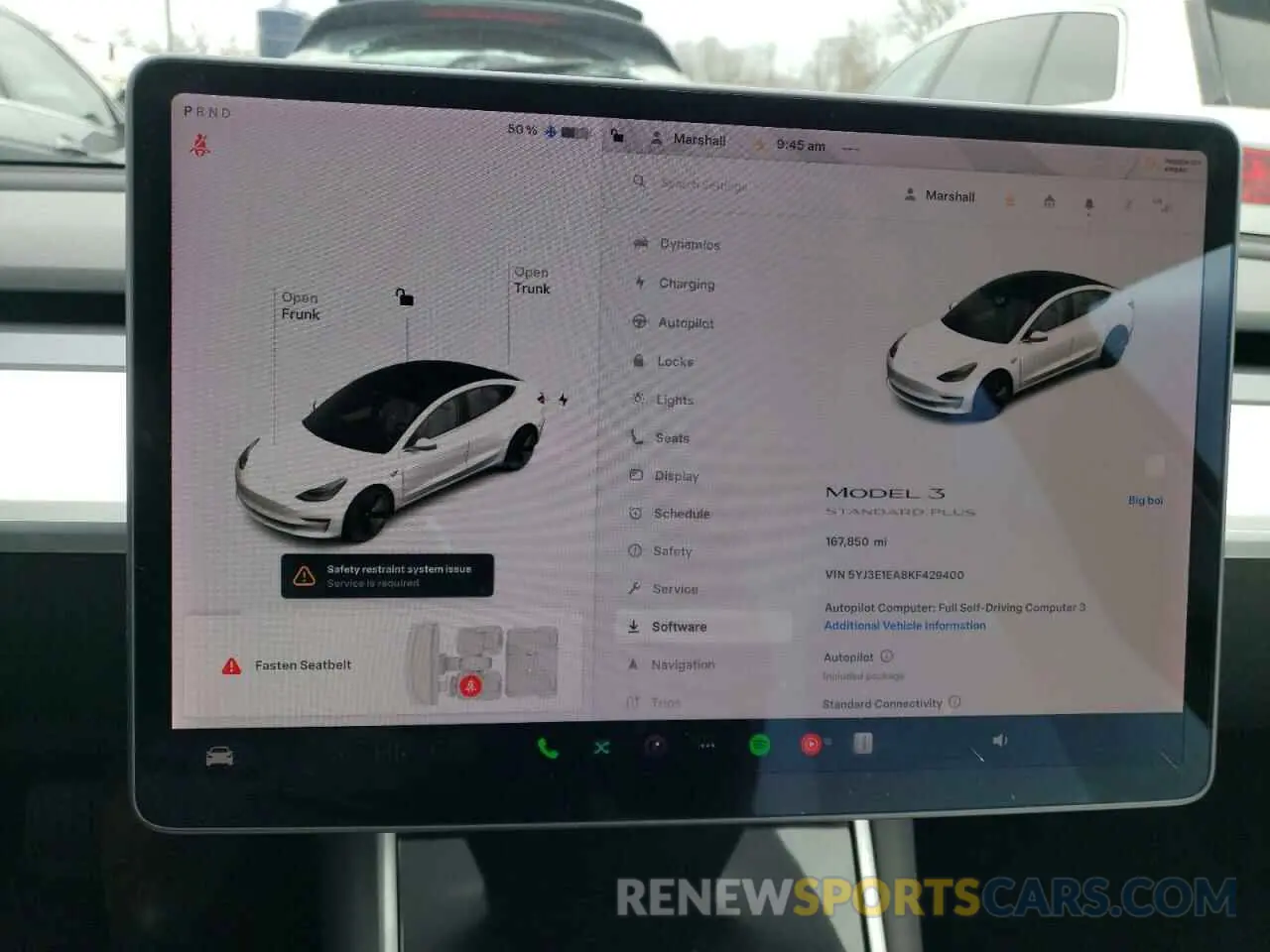 9 fotografías del automóvil dañado 5YJ3E1EA8KF429400 TESLA MODEL 3 2019