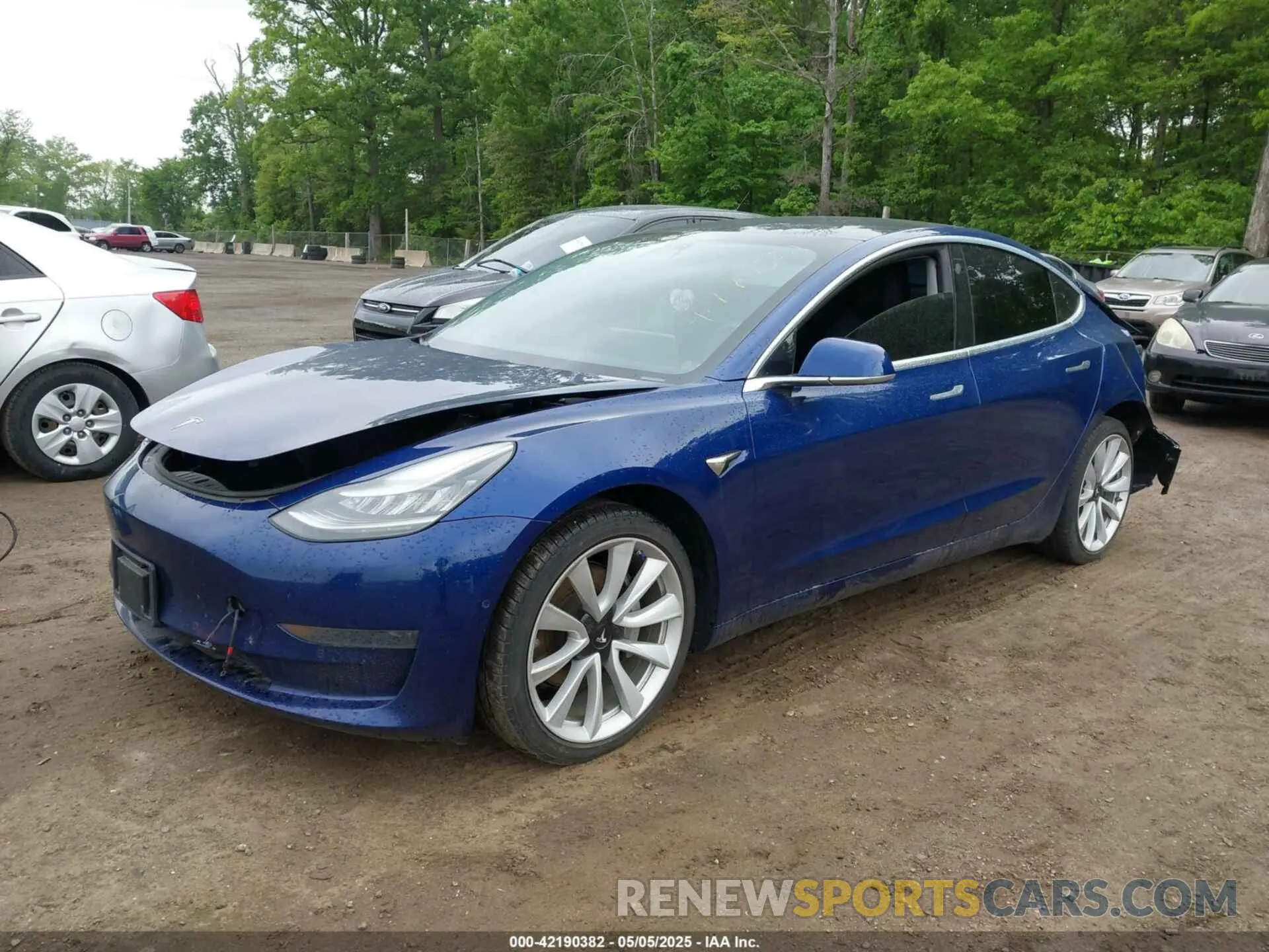 2 fotografías del automóvil dañado 5YJ3E1EA8KF447914 TESLA MODEL 3 2019