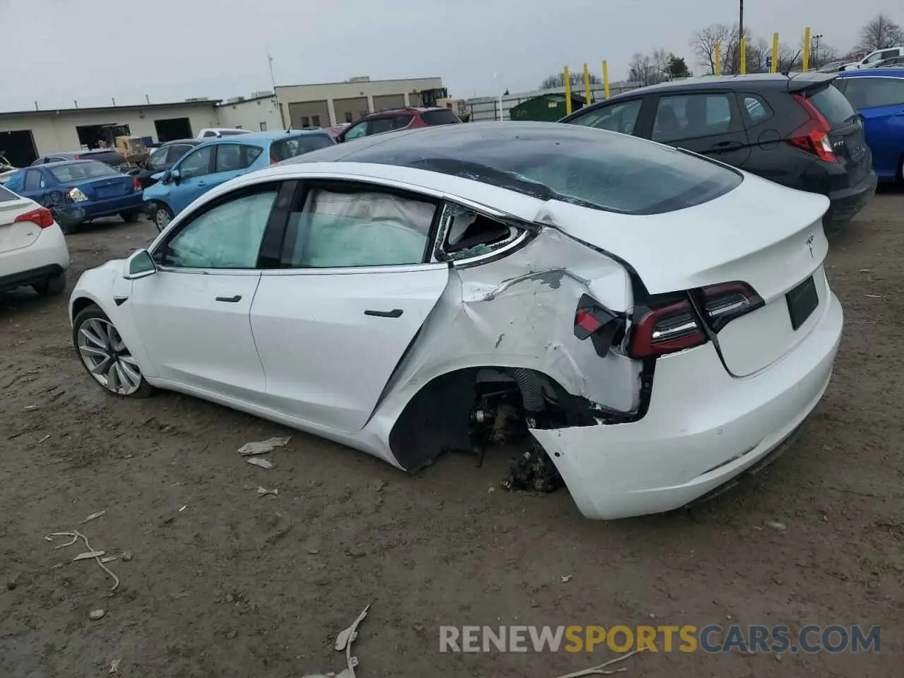 2 fotografías del automóvil dañado 5YJ3E1EA8KF466382 TESLA MODEL 3 2019