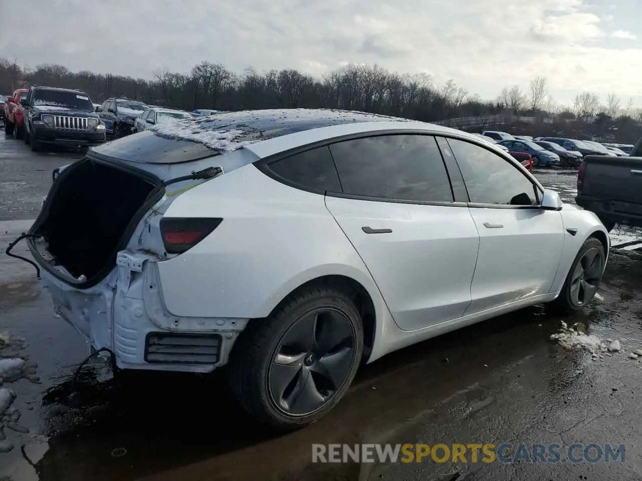 3 fotografías del automóvil dañado 5YJ3E1EA8KF466897 TESLA MODEL 3 2019