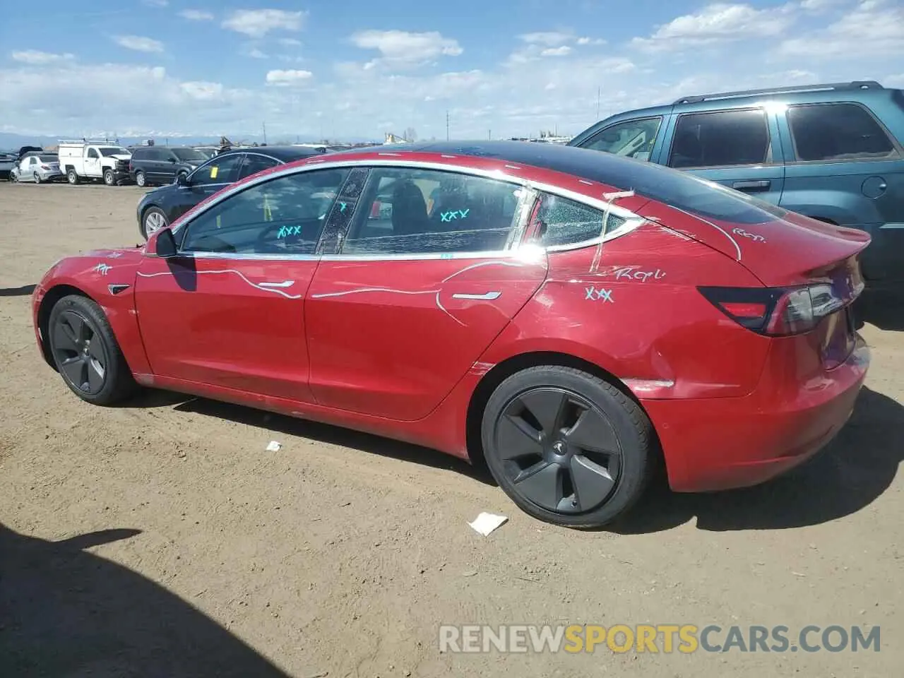 2 fotografías del automóvil dañado 5YJ3E1EA8KF483473 TESLA MODEL 3 2019