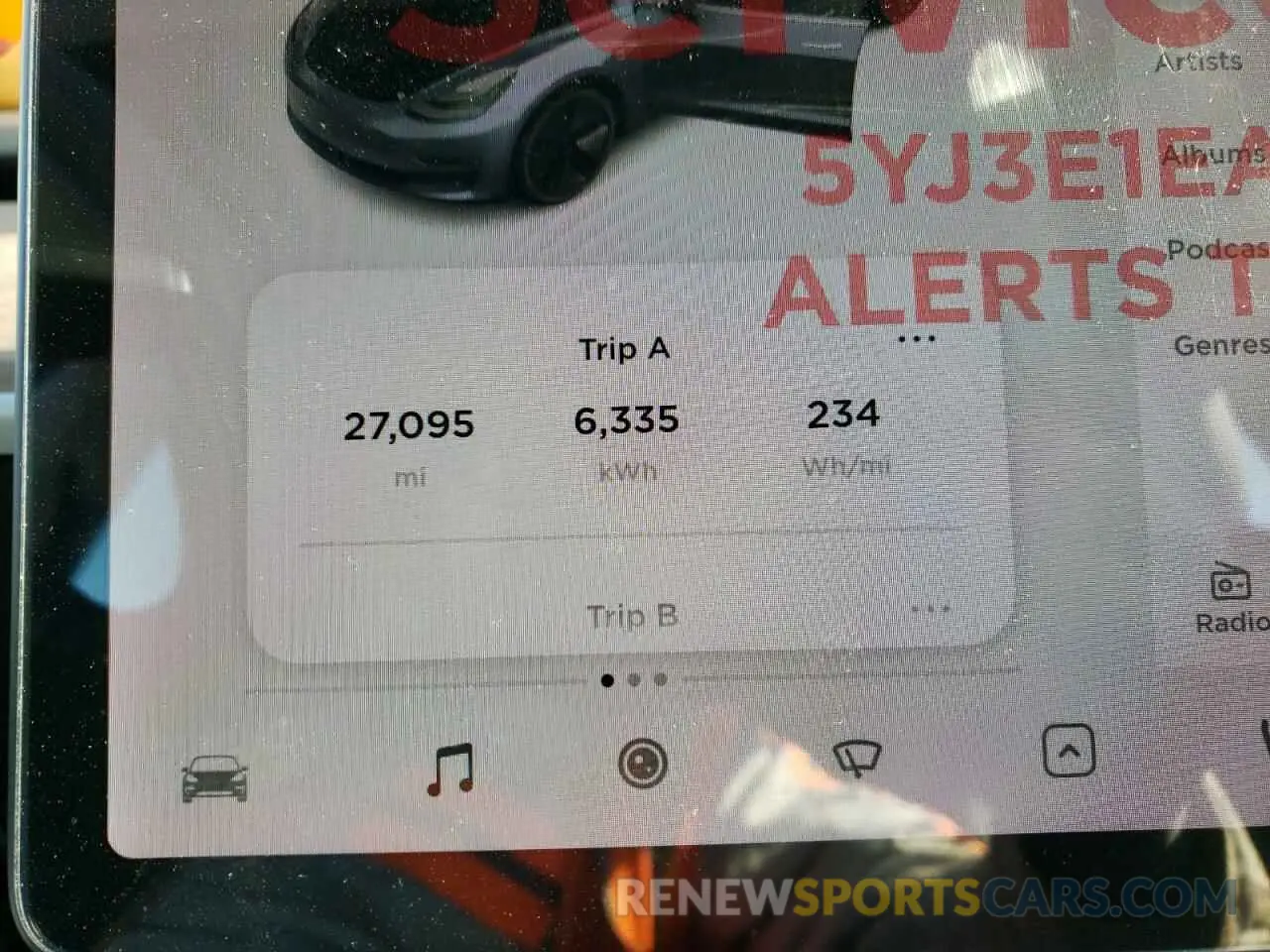8 fotografías del automóvil dañado 5YJ3E1EA9KF190293 TESLA MODEL 3 2019