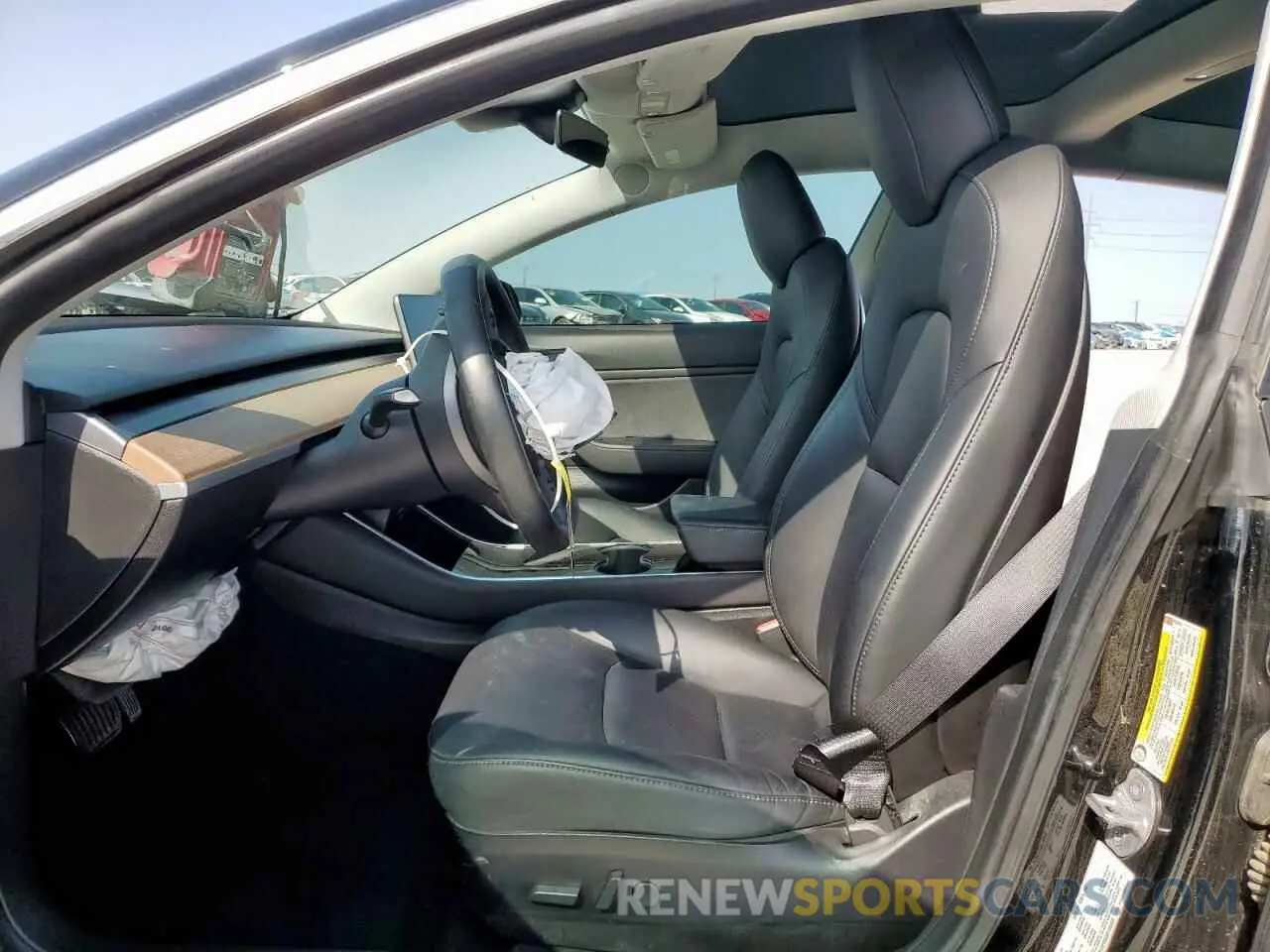 7 fotografías del automóvil dañado 5YJ3E1EA9KF193033 TESLA MODEL 3 2019