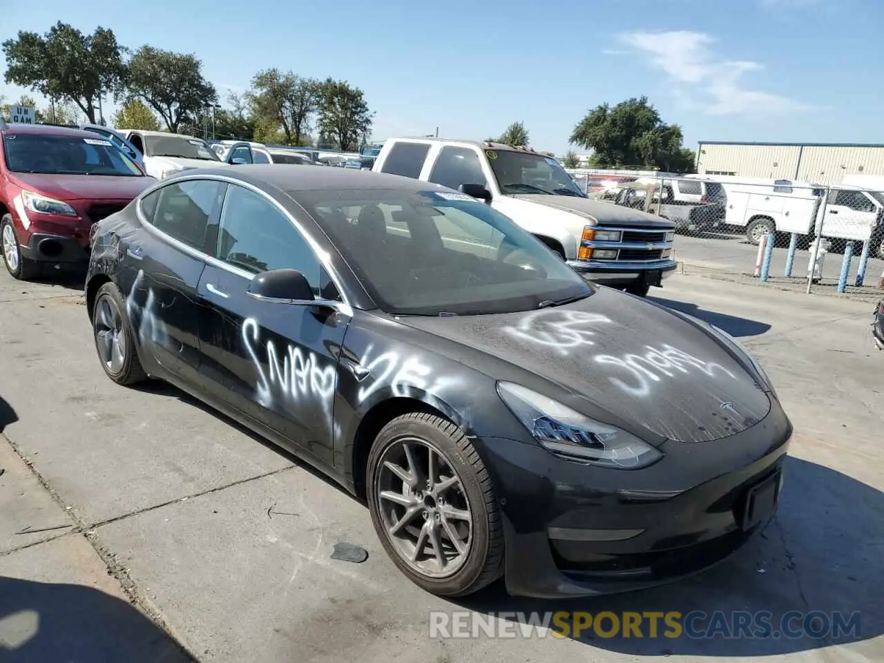 4 fotografías del automóvil dañado 5YJ3E1EA9KF296498 TESLA MODEL 3 2019