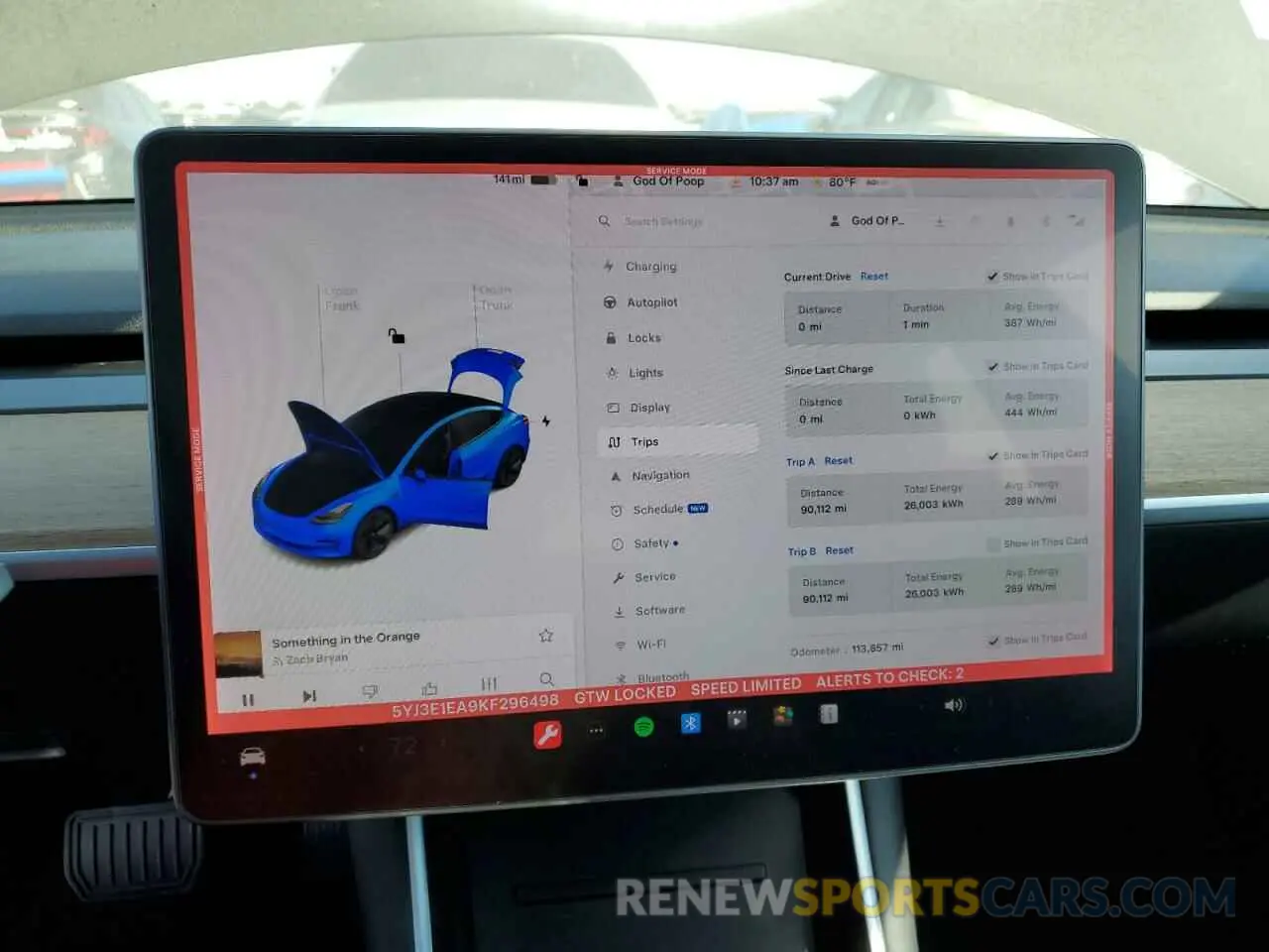 9 fotografías del automóvil dañado 5YJ3E1EA9KF296498 TESLA MODEL 3 2019