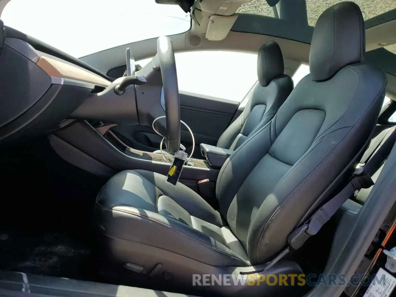 7 fotografías del automóvil dañado 5YJ3E1EA9KF304986 TESLA MODEL 3 2019