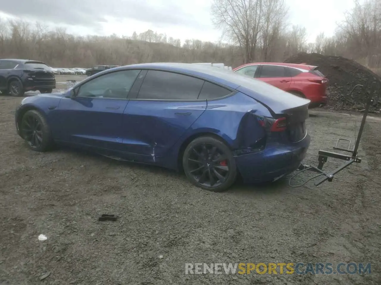 2 fotografías del automóvil dañado 5YJ3E1EA9KF311517 TESLA MODEL 3 2019