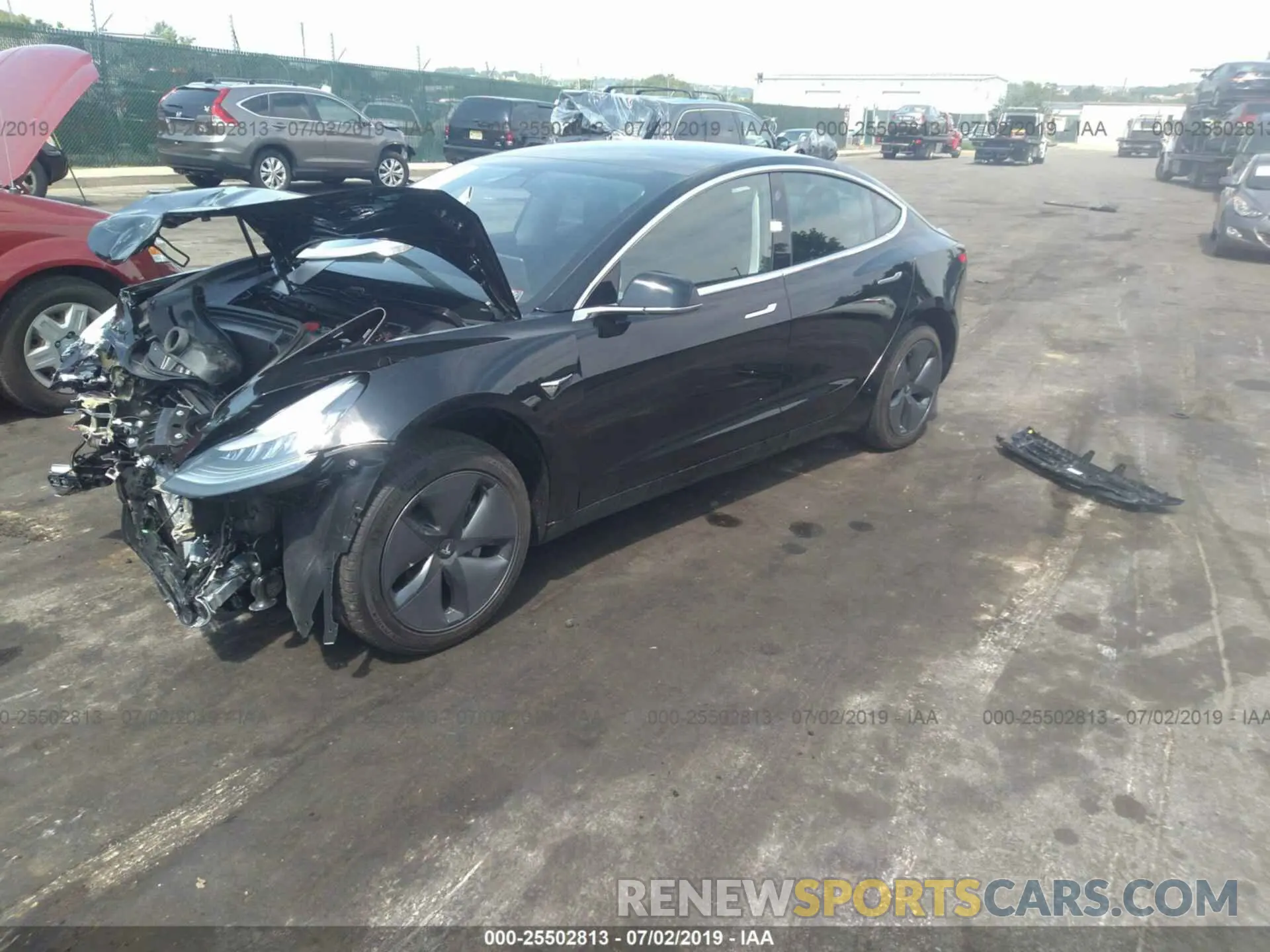 2 fotografías del automóvil dañado 5YJ3E1EA9KF397640 TESLA MODEL 3 2019