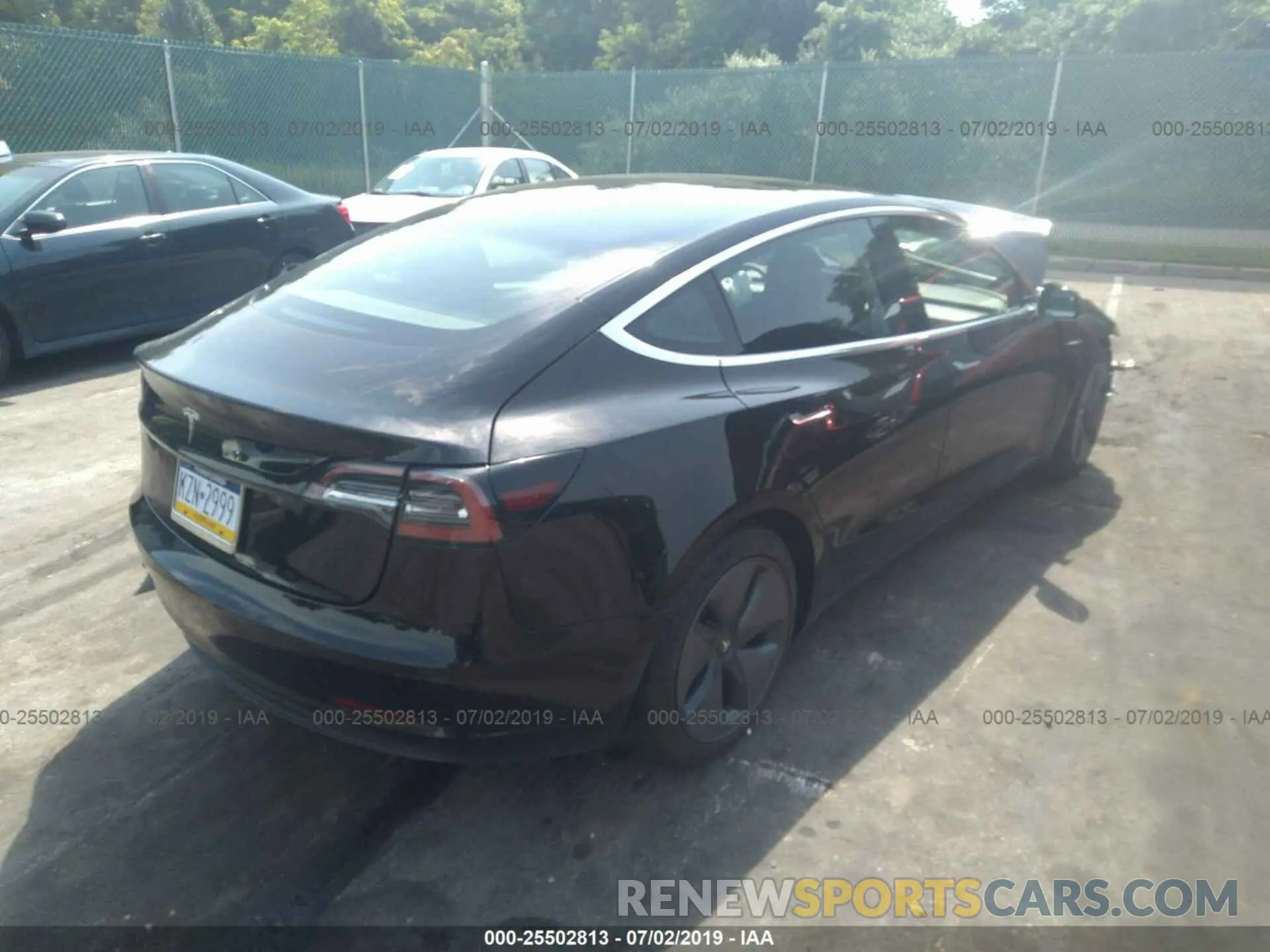 4 fotografías del automóvil dañado 5YJ3E1EA9KF397640 TESLA MODEL 3 2019