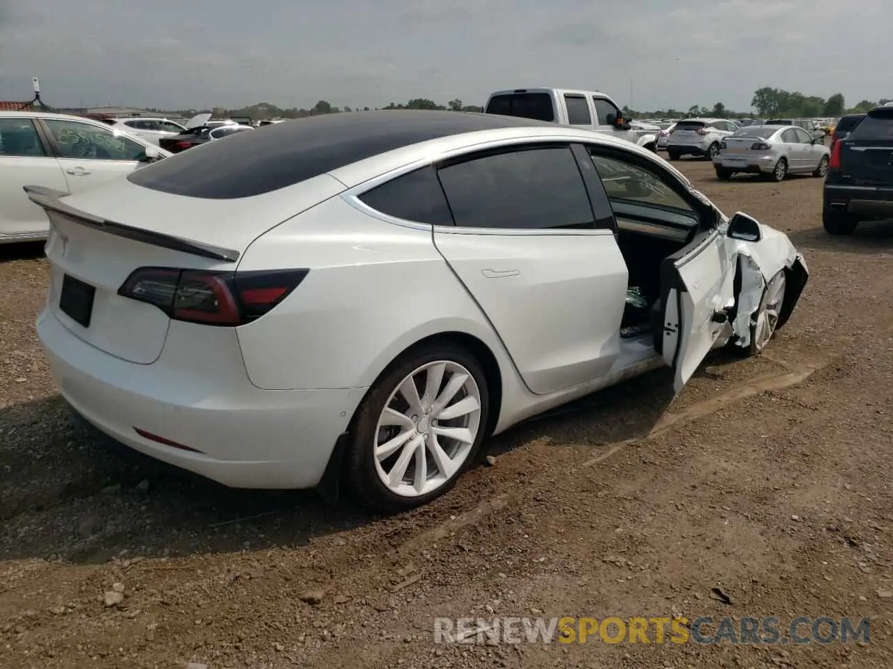 3 fotografías del automóvil dañado 5YJ3E1EA9KF407549 TESLA MODEL 3 2019