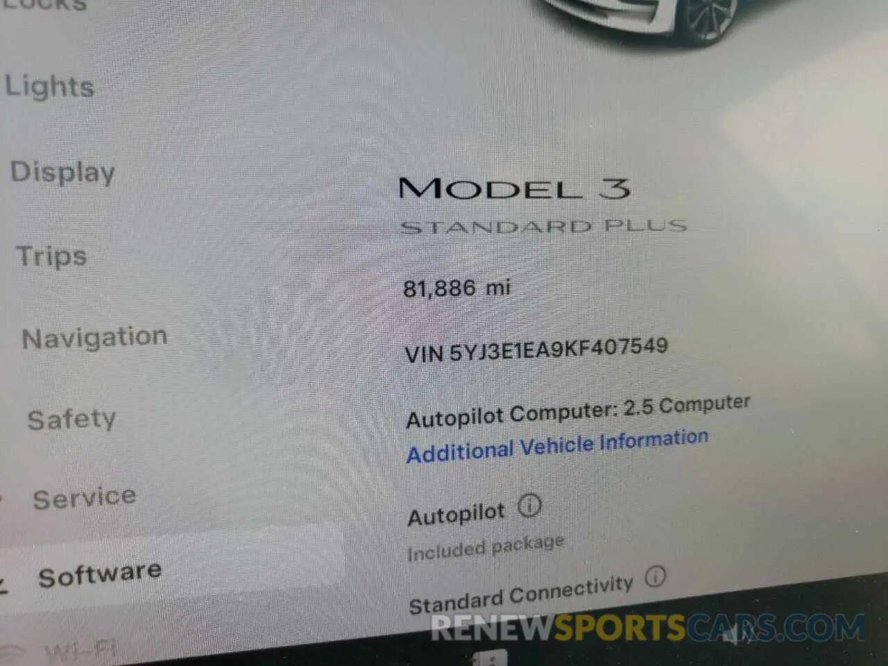 9 fotografías del automóvil dañado 5YJ3E1EA9KF407549 TESLA MODEL 3 2019