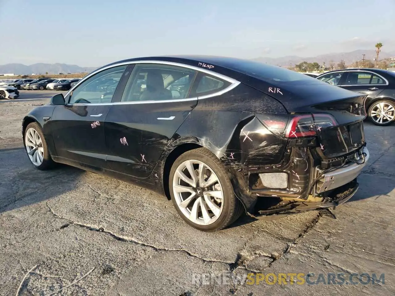 2 fotografías del automóvil dañado 5YJ3E1EA9KF417076 TESLA MODEL 3 2019