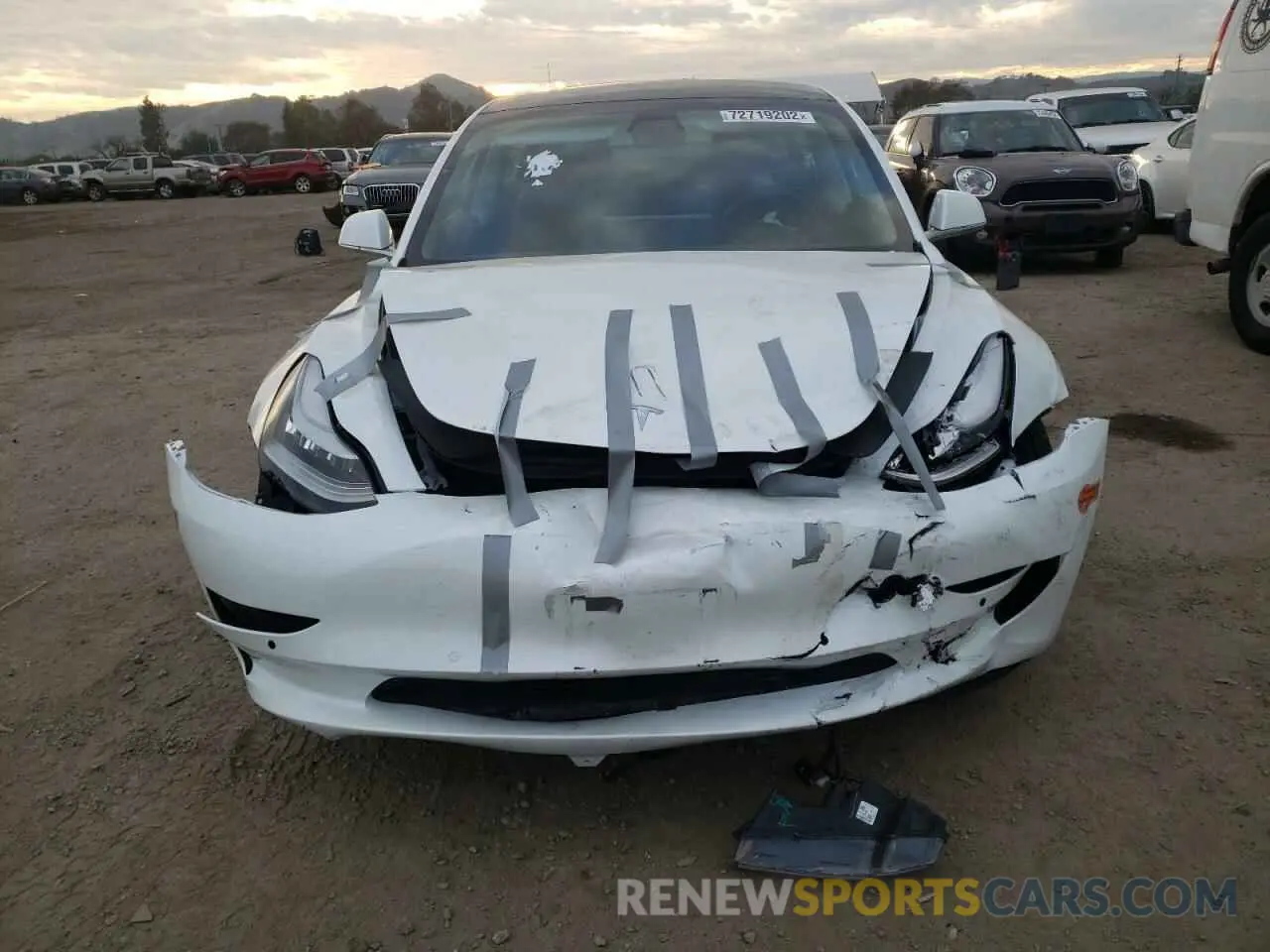 5 fotografías del automóvil dañado 5YJ3E1EA9KF425212 TESLA MODEL 3 2019