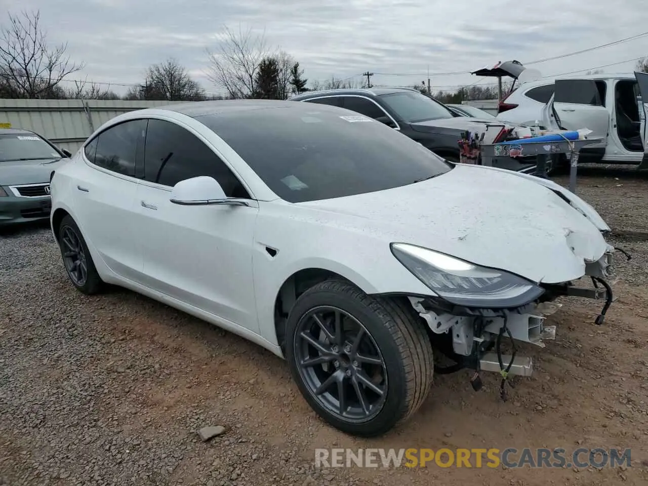 4 fotografías del automóvil dañado 5YJ3E1EA9KF482607 TESLA MODEL 3 2019