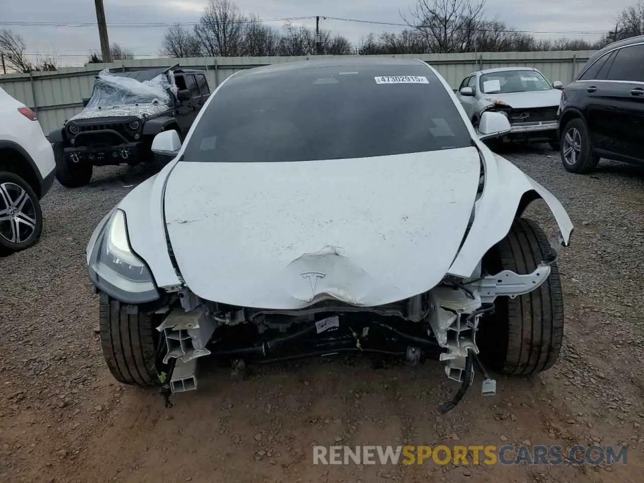 5 fotografías del automóvil dañado 5YJ3E1EA9KF482607 TESLA MODEL 3 2019