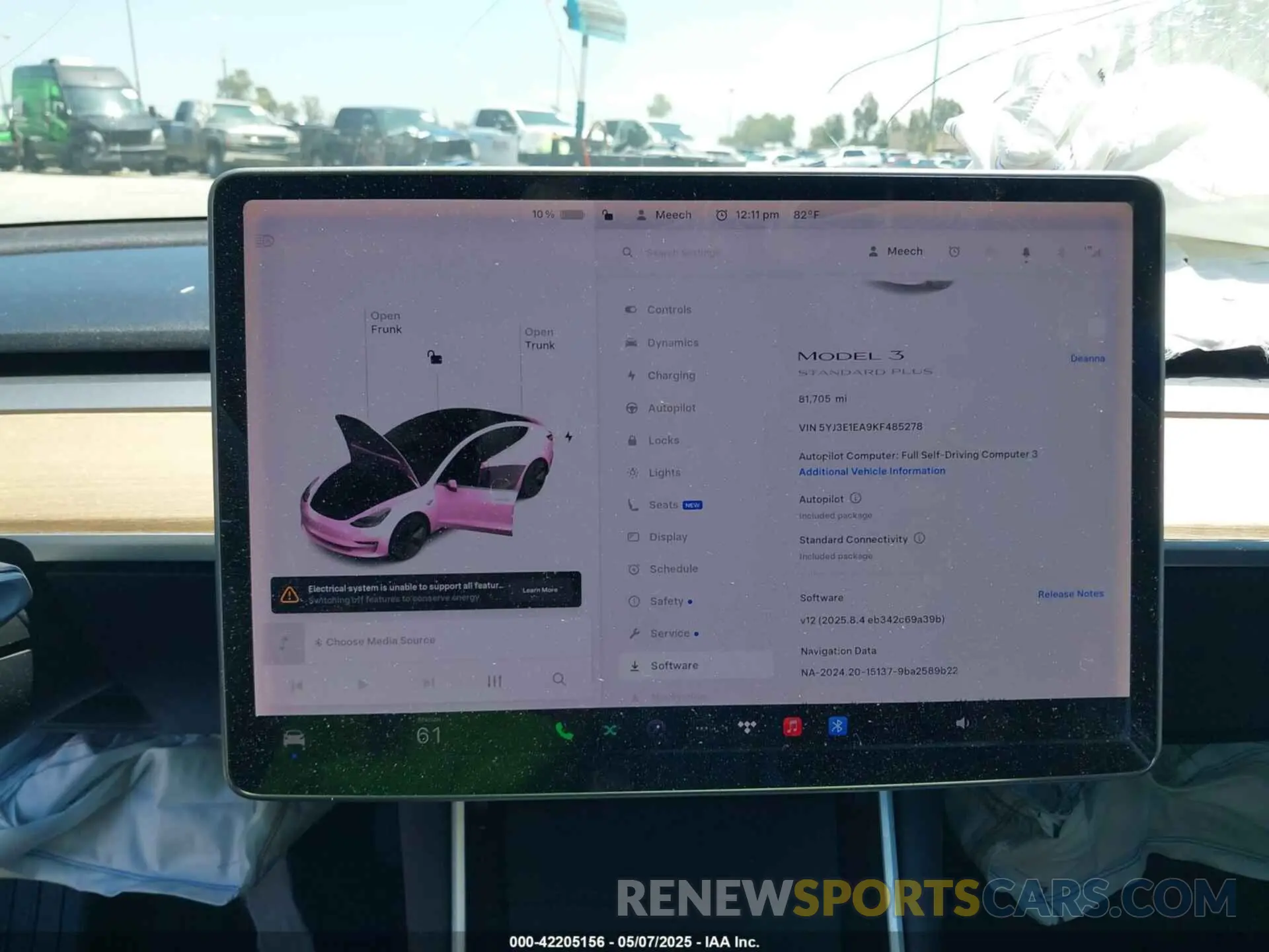 18 fotografías del automóvil dañado 5YJ3E1EA9KF485278 TESLA MODEL 3 2019