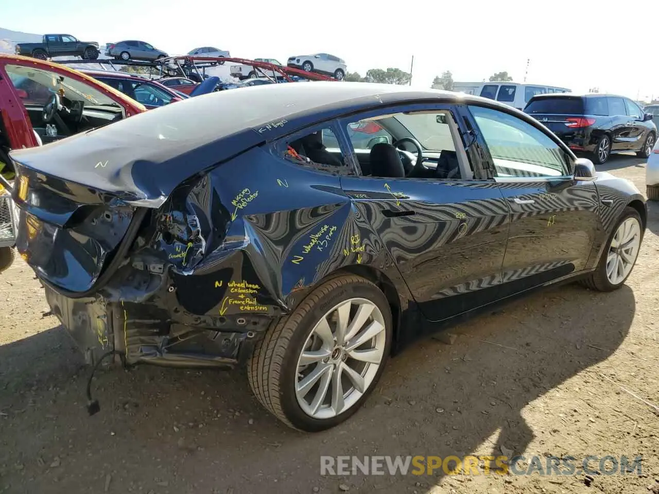 3 fotografías del automóvil dañado 5YJ3E1EA9KF508199 TESLA MODEL 3 2019