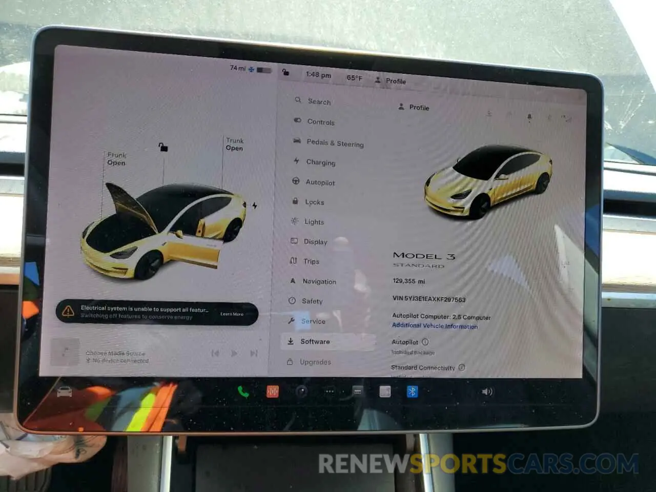 9 fotografías del automóvil dañado 5YJ3E1EAXKF297563 TESLA MODEL 3 2019
