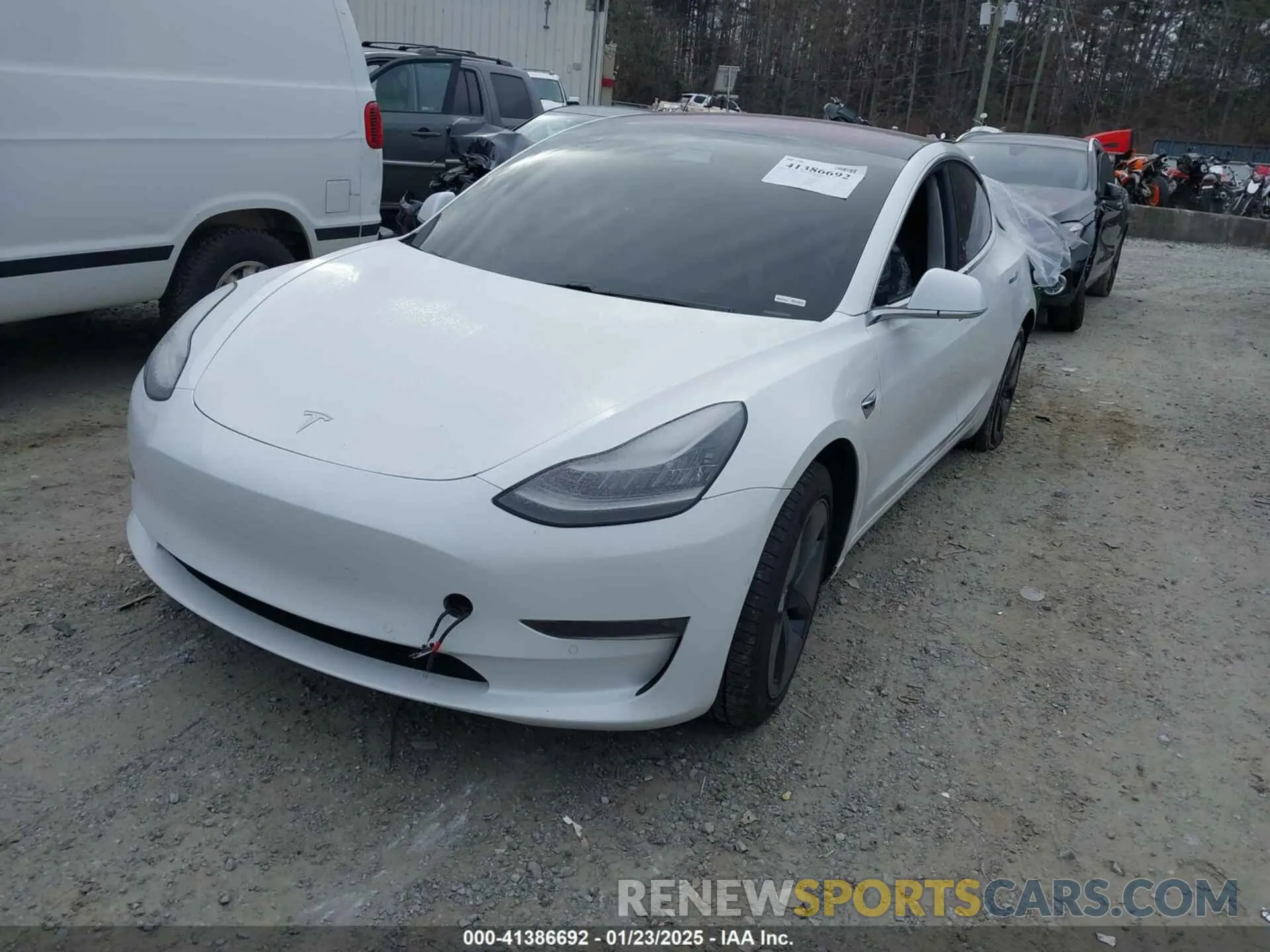 2 fotografías del automóvil dañado 5YJ3E1EAXKF299958 TESLA MODEL 3 2019