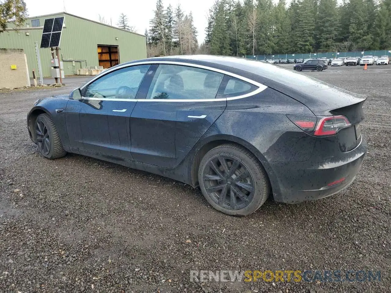 2 fotografías del automóvil dañado 5YJ3E1EAXKF305080 TESLA MODEL 3 2019