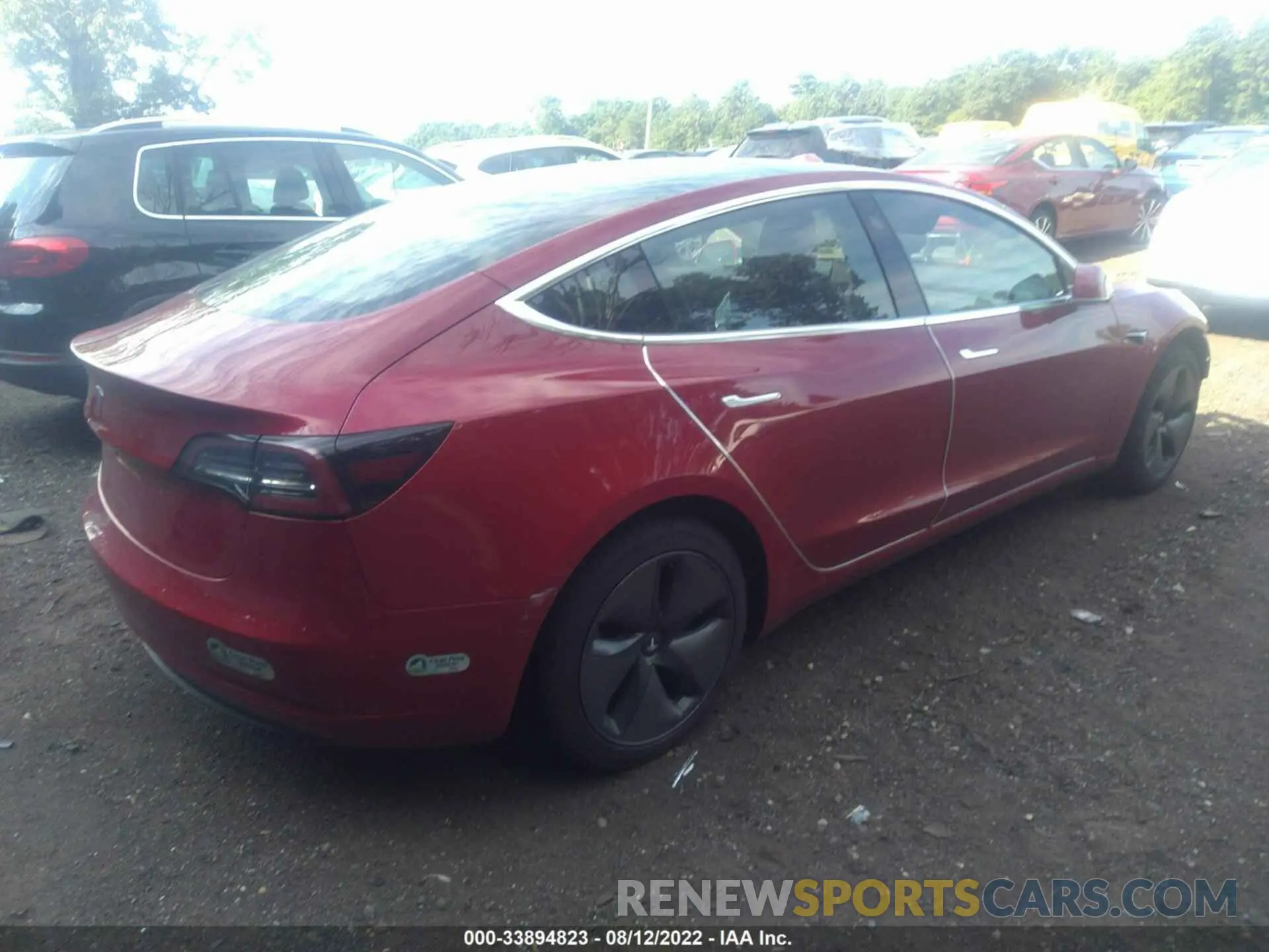 4 fotografías del automóvil dañado 5YJ3E1EAXKF308576 TESLA MODEL 3 2019