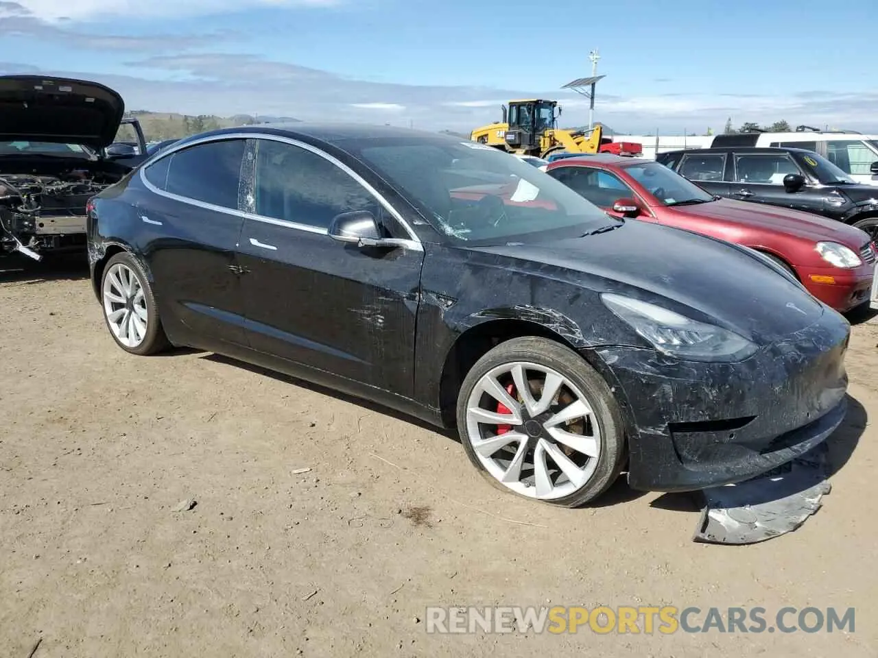 4 fotografías del automóvil dañado 5YJ3E1EAXKF311719 TESLA MODEL 3 2019