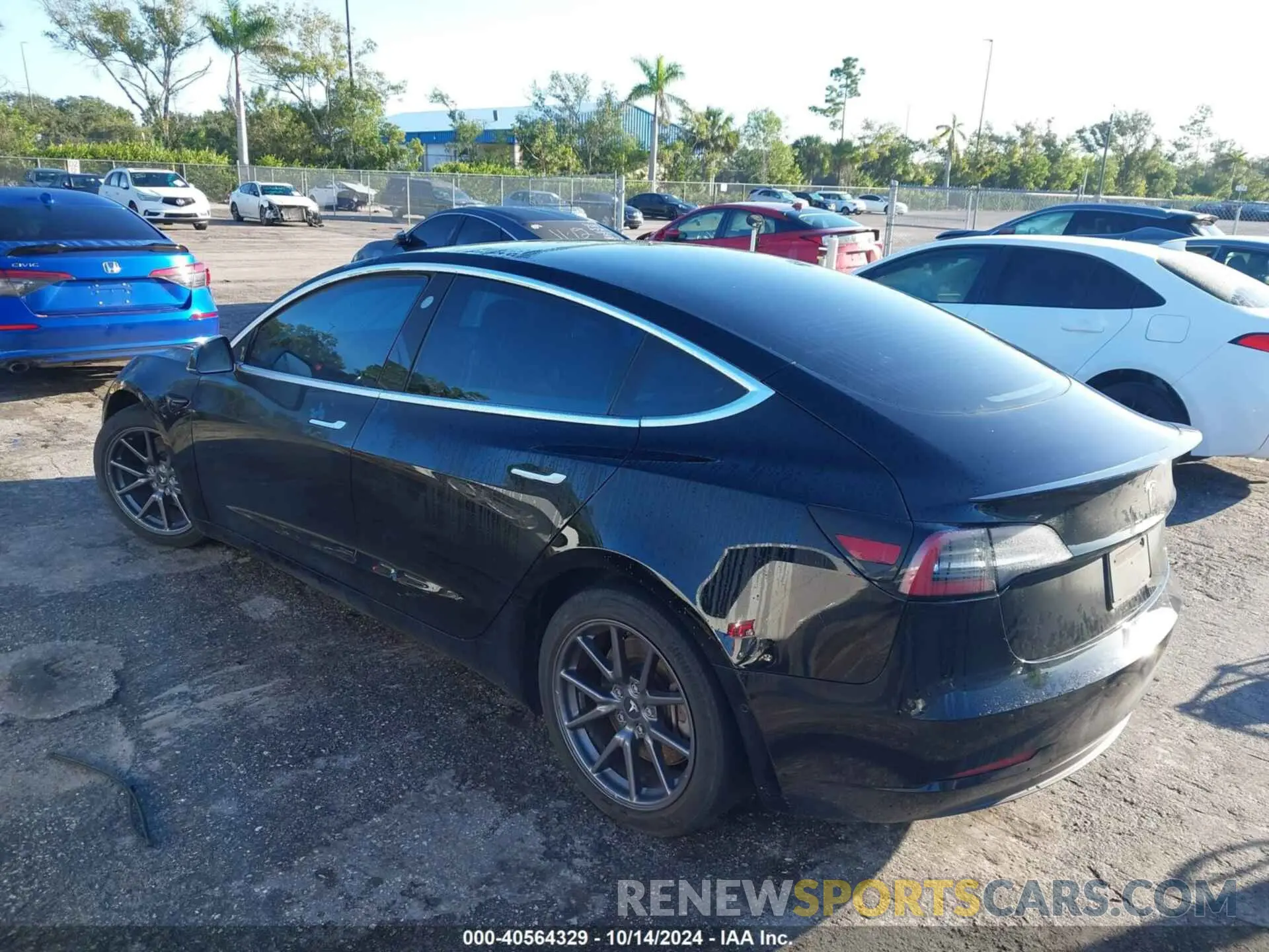 3 fotografías del automóvil dañado 5YJ3E1EAXKF325409 TESLA MODEL 3 2019