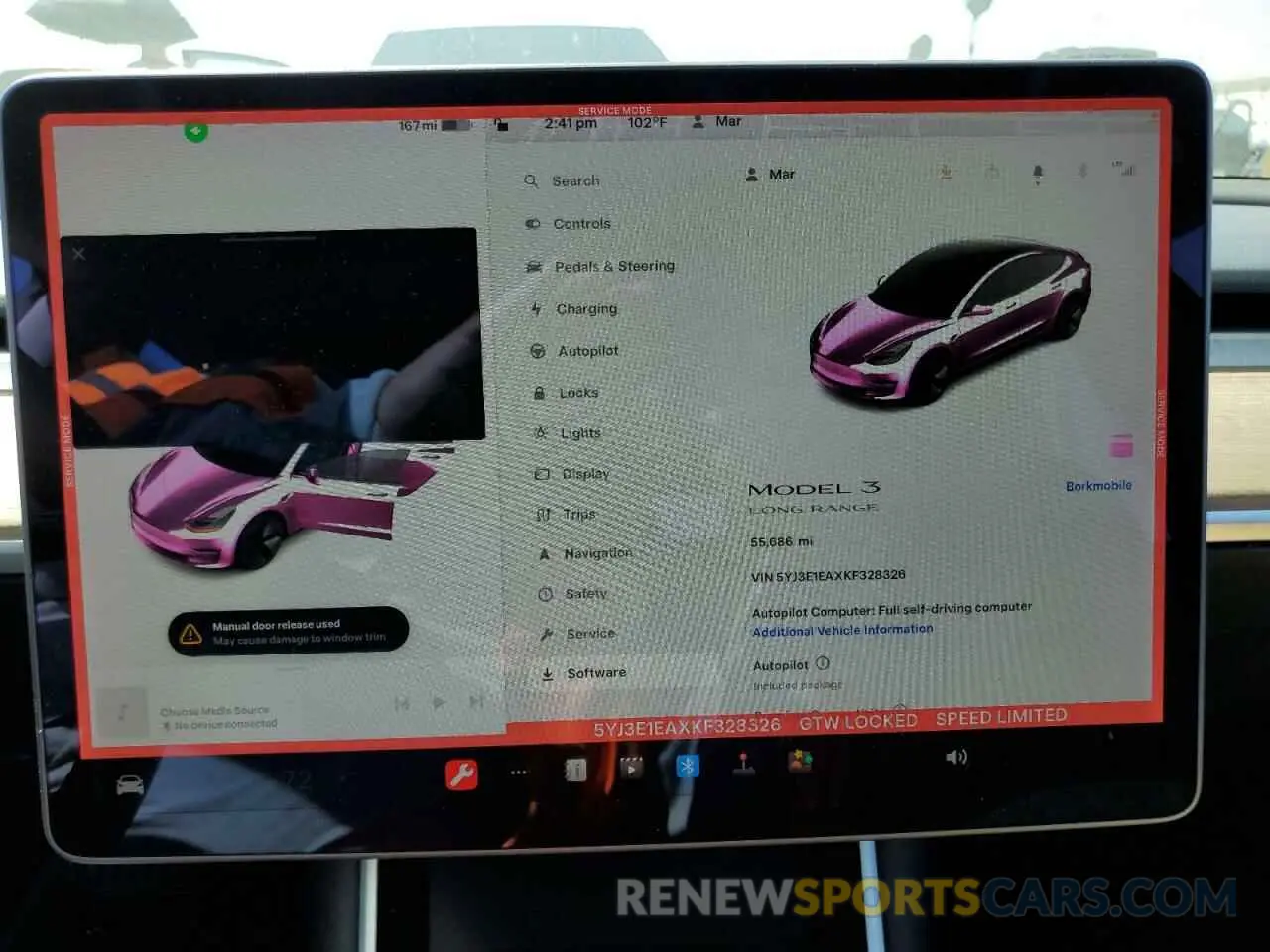 9 fotografías del automóvil dañado 5YJ3E1EAXKF328326 TESLA MODEL 3 2019