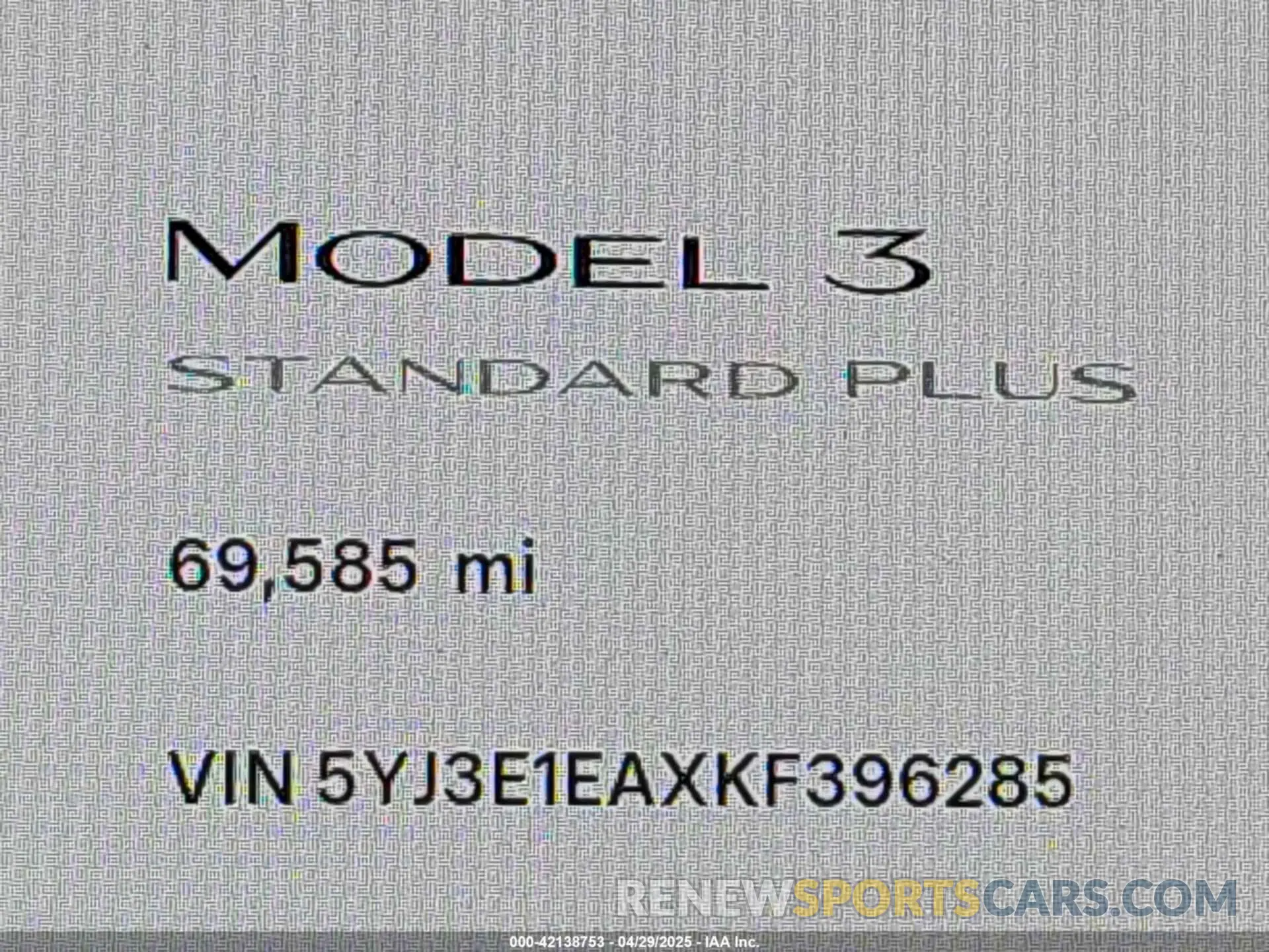 16 fotografías del automóvil dañado 5YJ3E1EAXKF396285 TESLA MODEL 3 2019